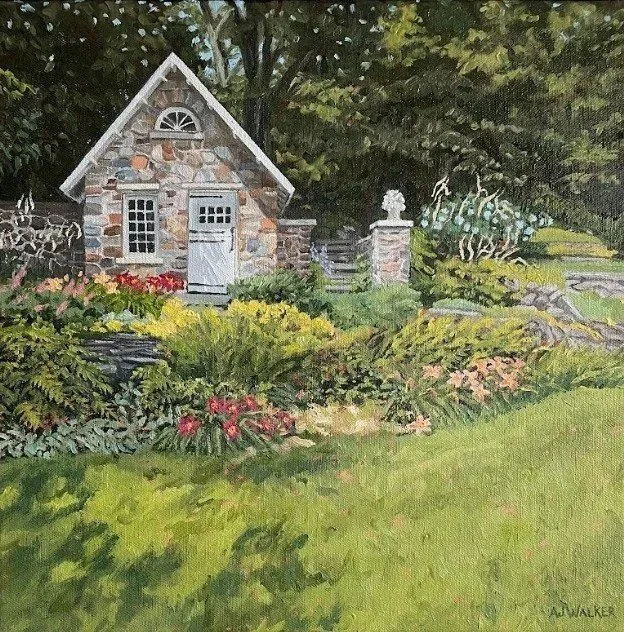 Peters Garden oil on canvas