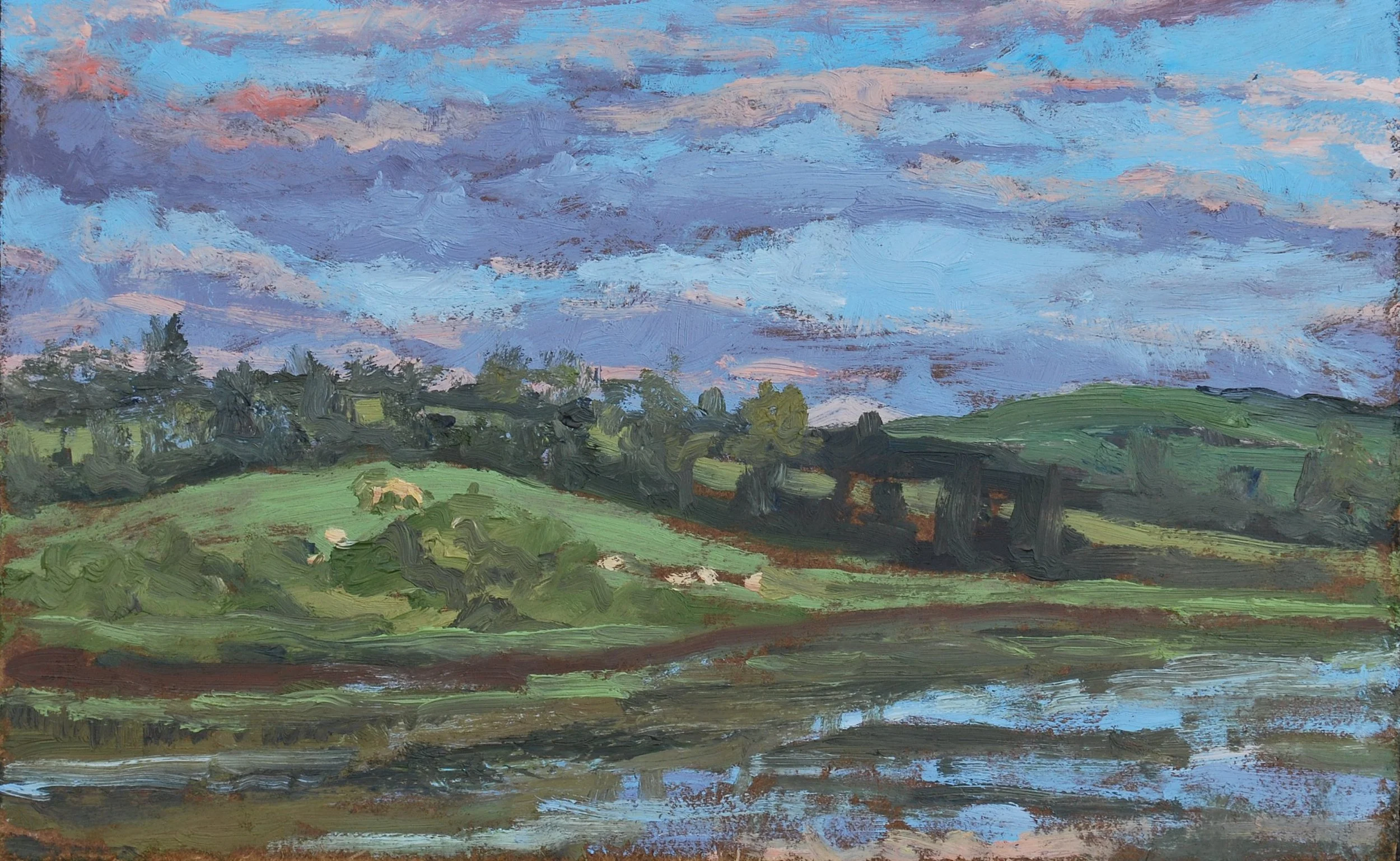 View from Lir Lodge I oil on panel