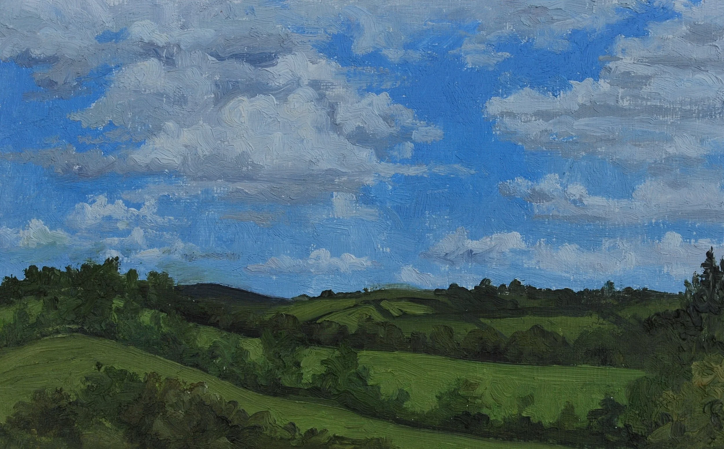View from Lir Lodge II oil on panel