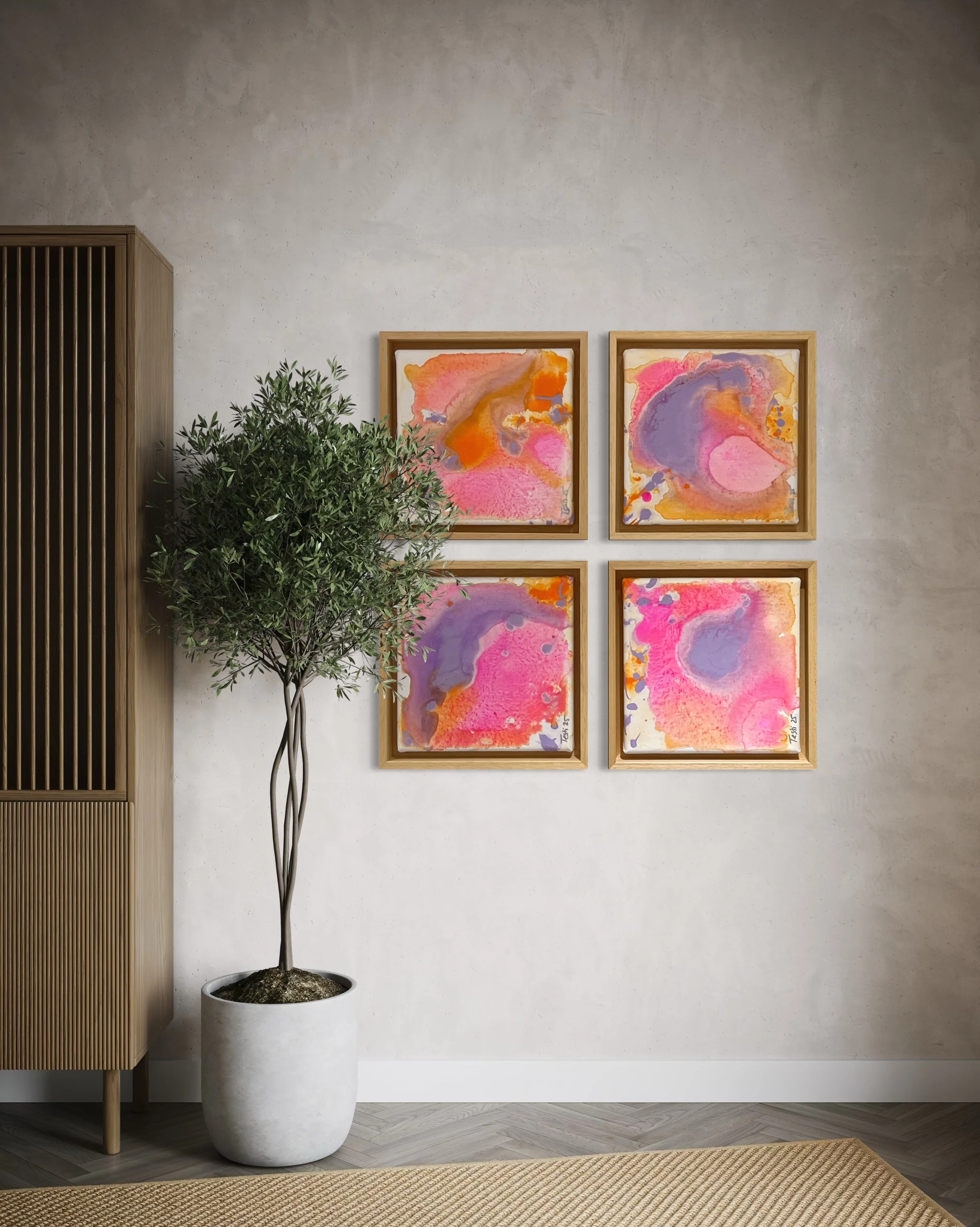 Einzeln 20 x 20 cm | je CHF 150.- (4er Serie CHF 450.-)