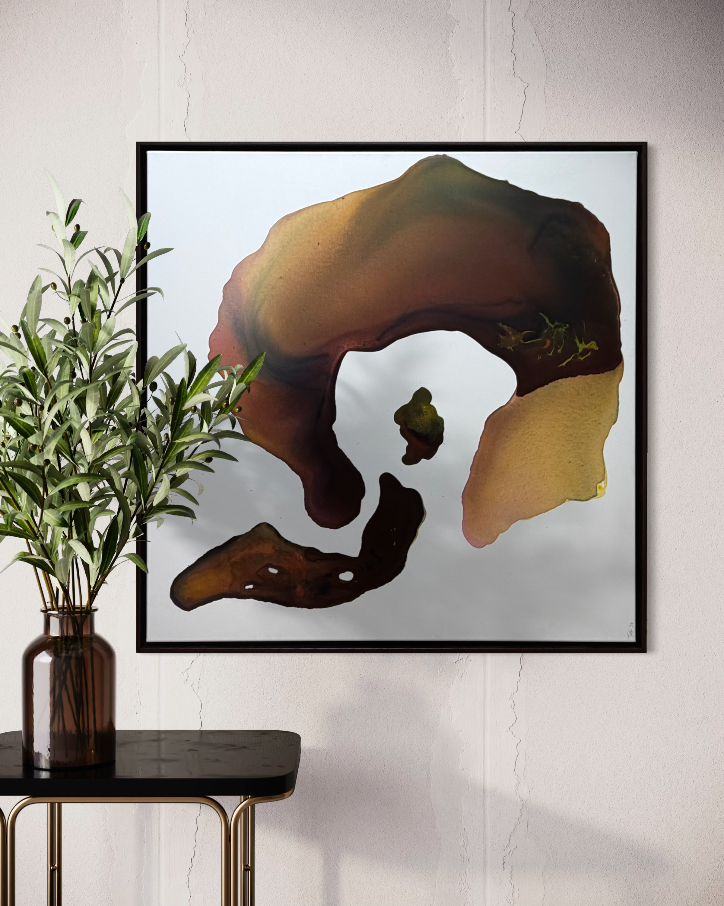SOLD | 100 x 100 cm | mit Schattenfugenrahmen