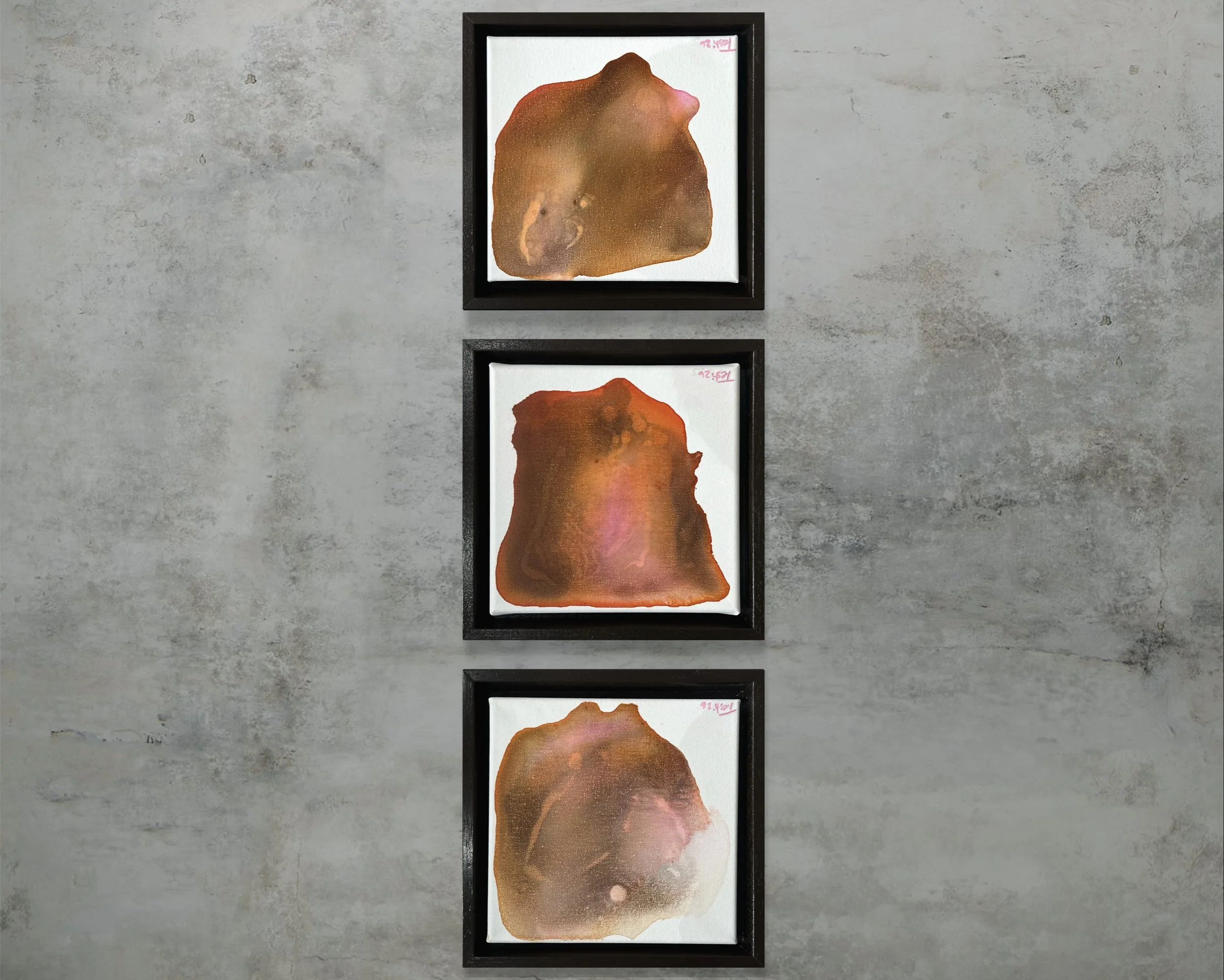 Aktuell an einer anderen Ausstellung | 3er Serie  je 20 x 20 cm | CHF 390.- 