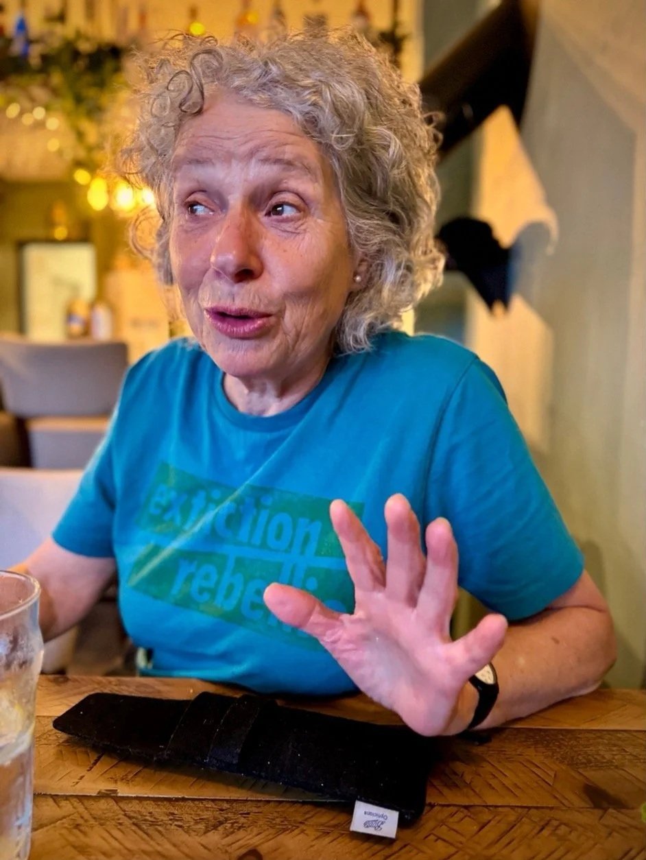 Marguerite (England)

Findhorn, Scotland. 

Marguerite is English but has spent many years in Australia and identifies with both cultures. A staunch environmental advocate, she has extensive experience participating in protest demonstrations. When I 
