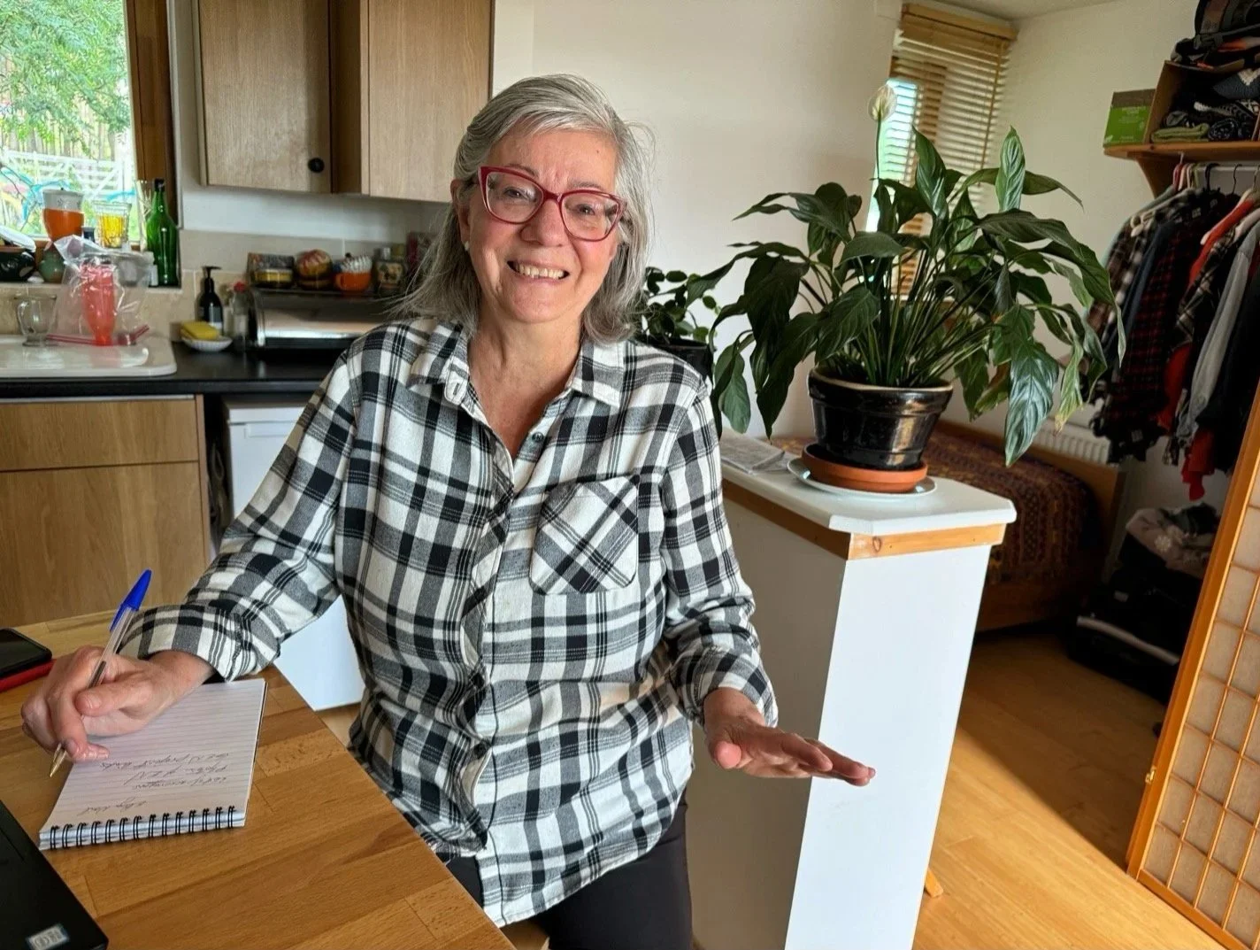 Lorraine (Canada)
Findhorn, Scotland.  

Lorraine works from her studio apartment in the Soillse cohousing neighborhood within the Ecovillage Findhorn. She moved to the village in 2007 after resigning from her job in the non-profit sector in Switzerl
