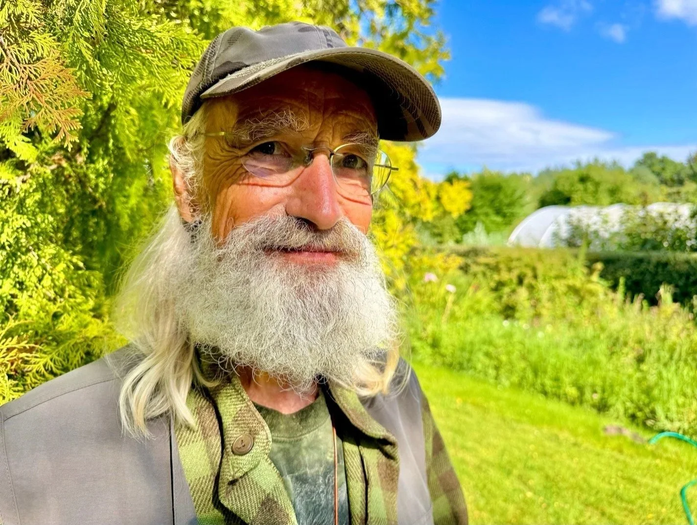 Kajedo (Germany)
Findhorn, Scotland.

Made in Germany, Kajedo spent his youth seeking enlightenment, which he found in the great outdoors. The forest became his church. For over forty years at Findhorn, he has been the master forester, caring for the