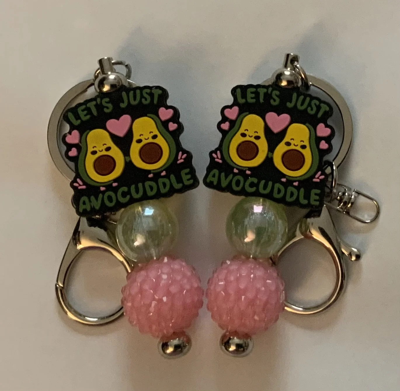 Lets Just Avocuddle keychain