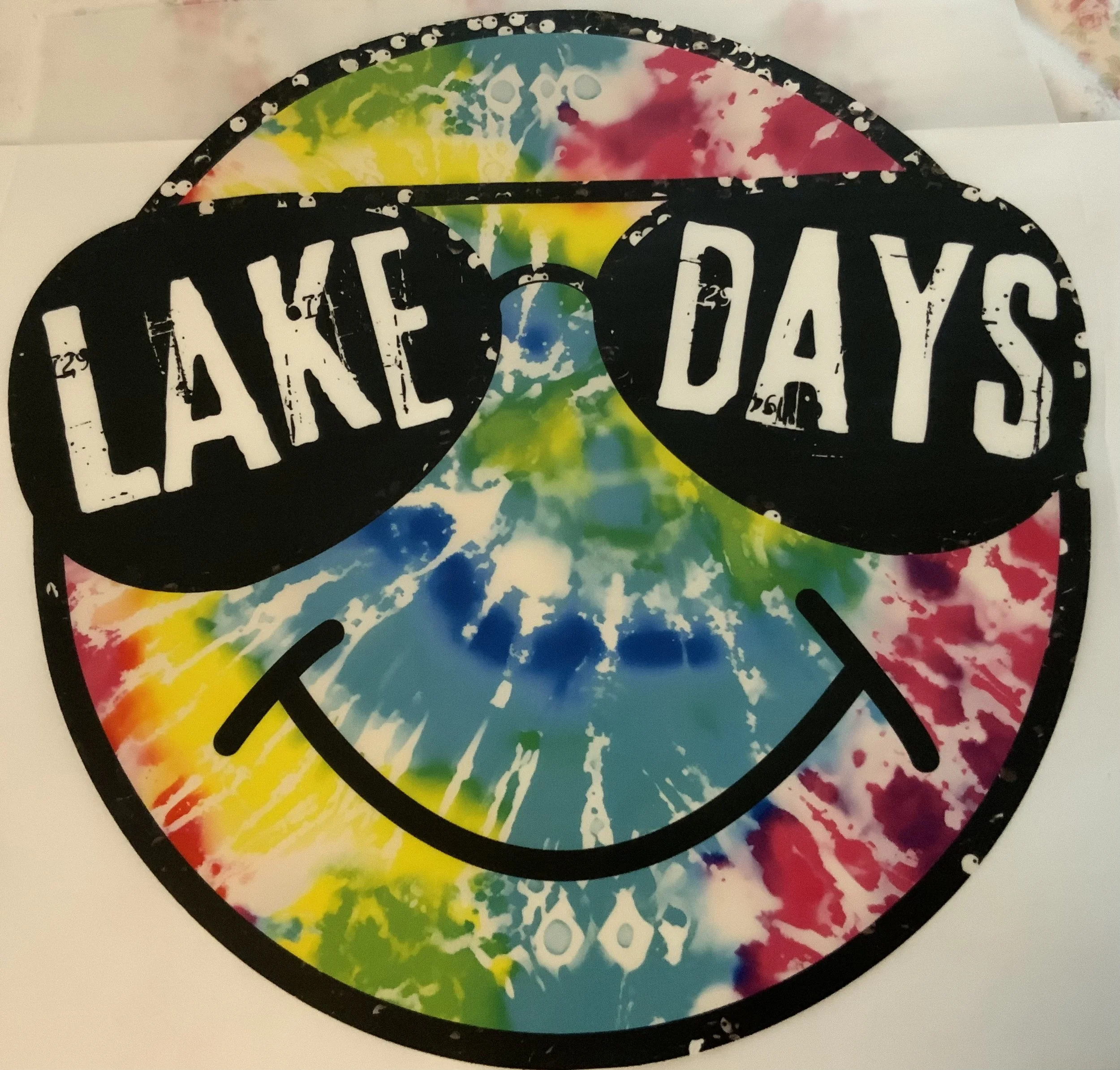 Lake Days Smiley Face shirt transfer