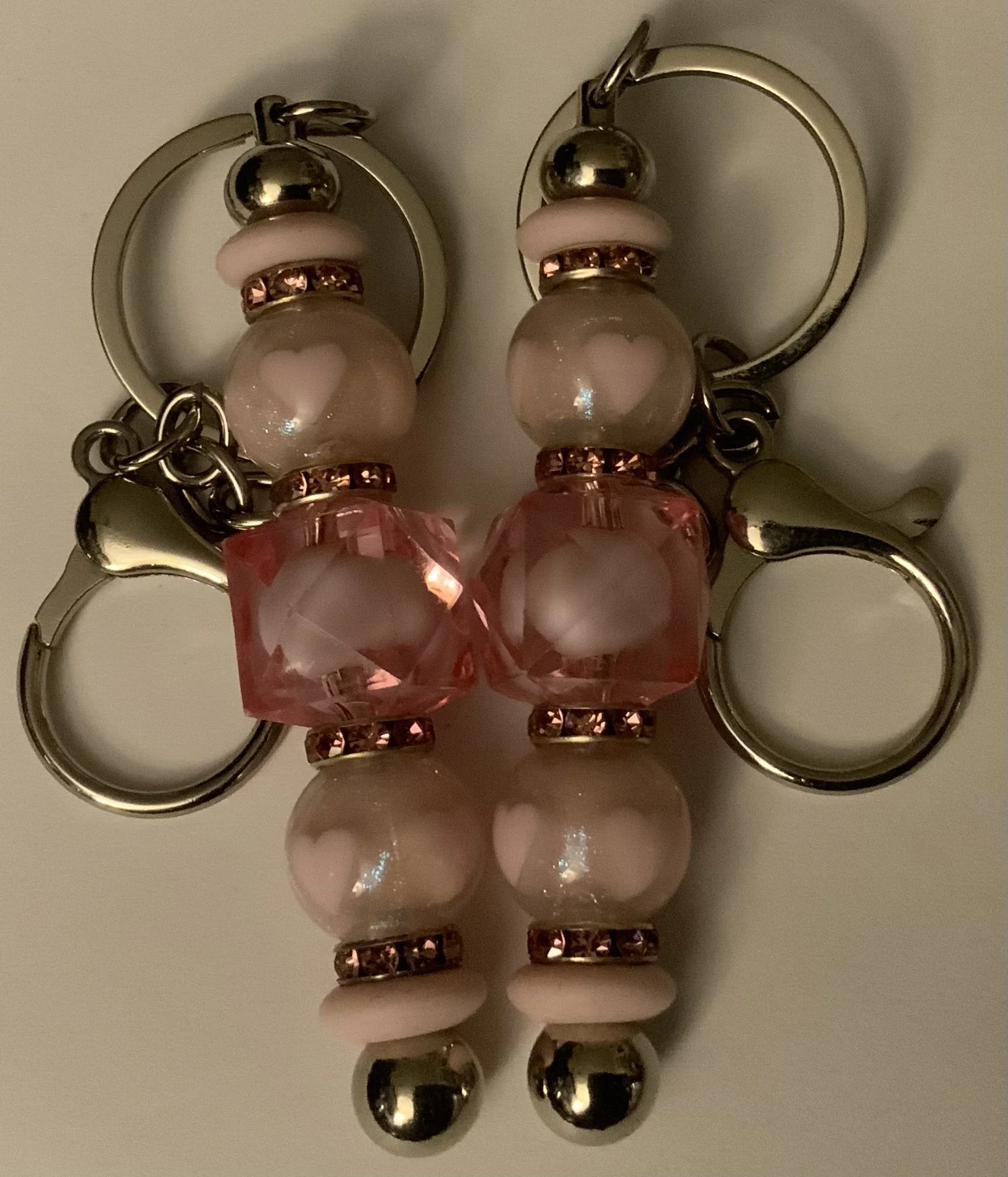 Baby Pink Heart Keychain