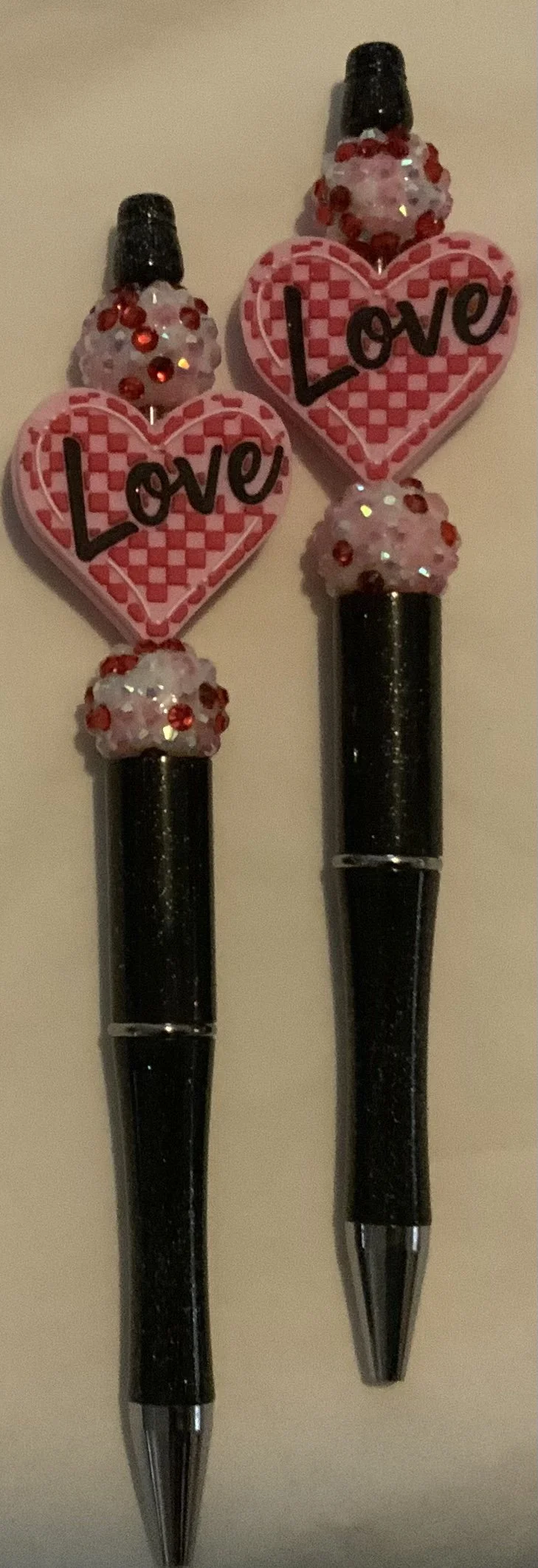 Love Checkered Heart Pen