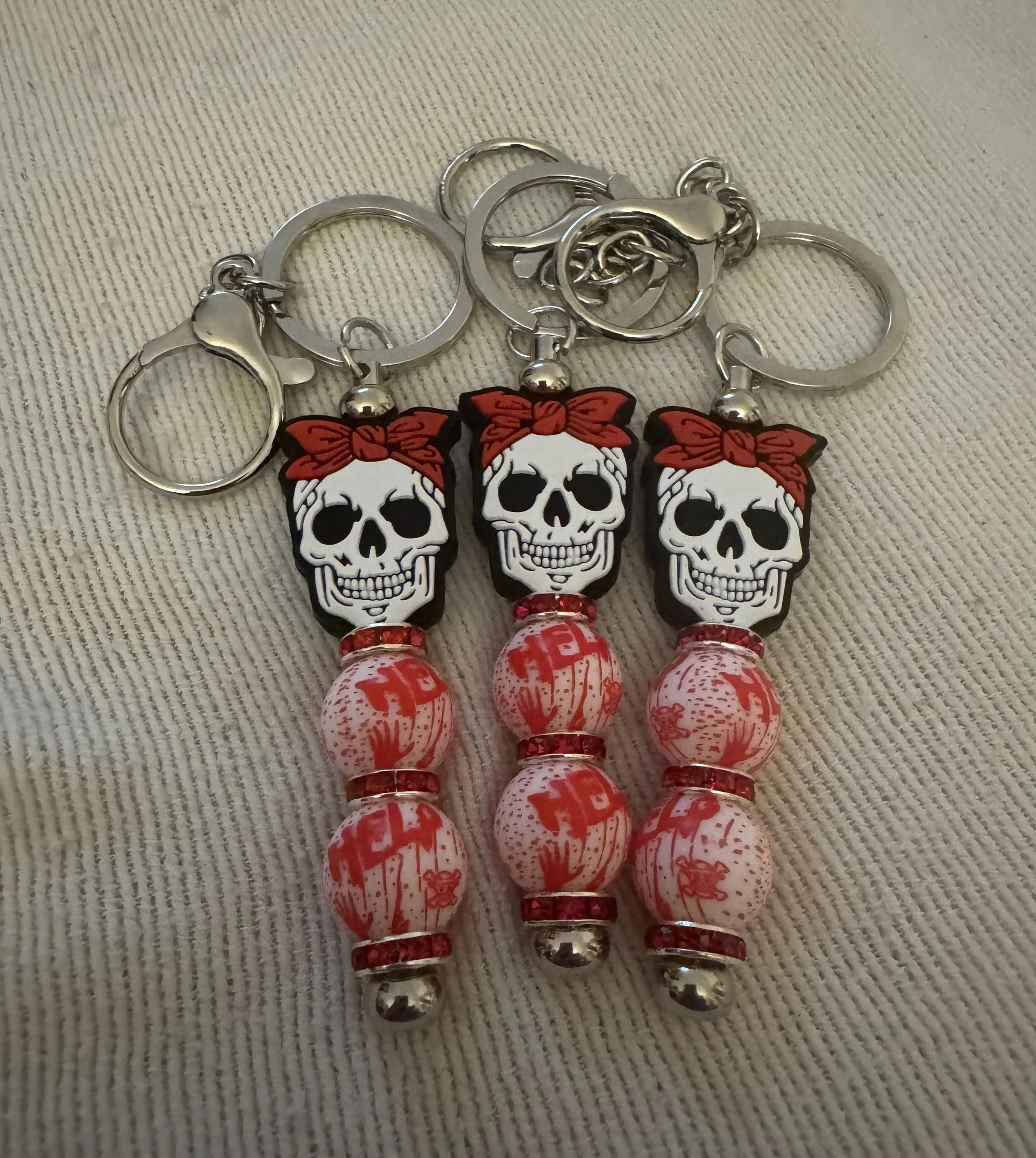 Bow Skeleton Keychain