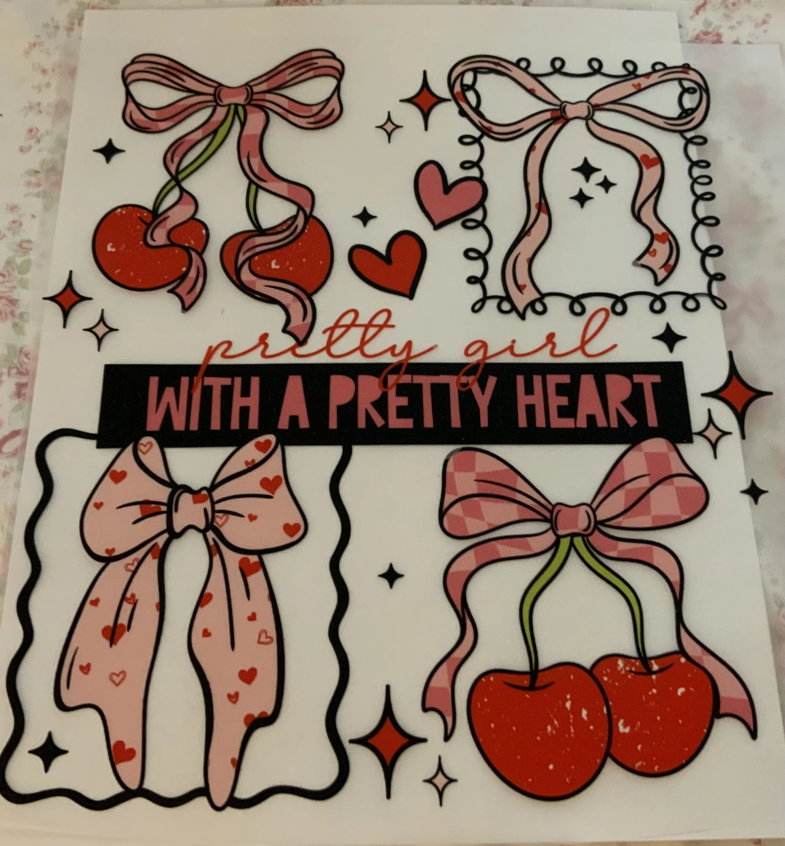 pretty girl With a Pretty Heart shirt transfer