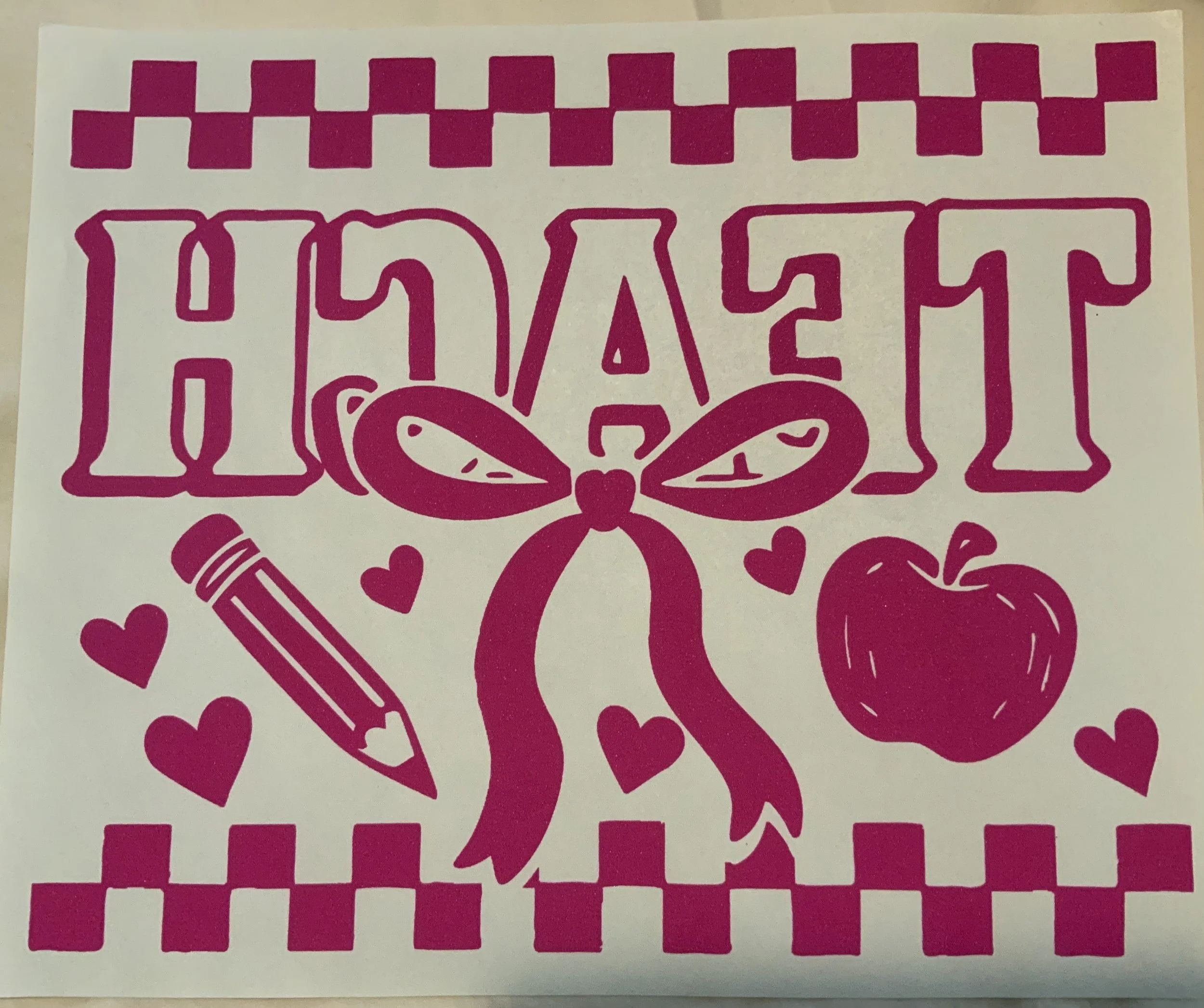 Teach (Hot Pink) Shirt Print