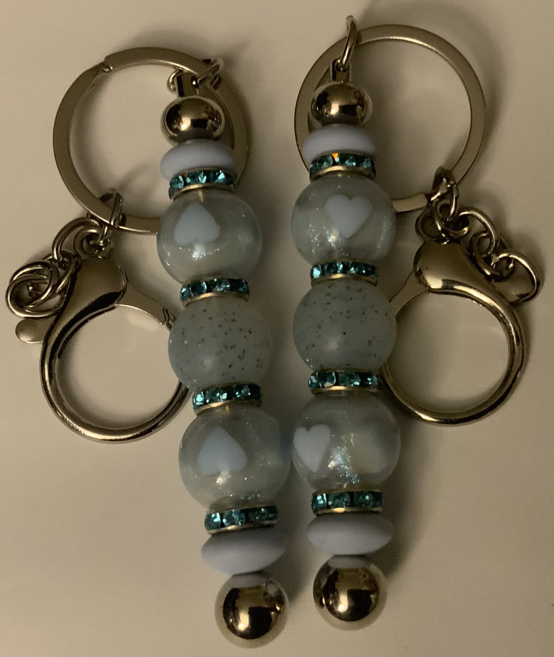 Baby Blue Heart Keychain