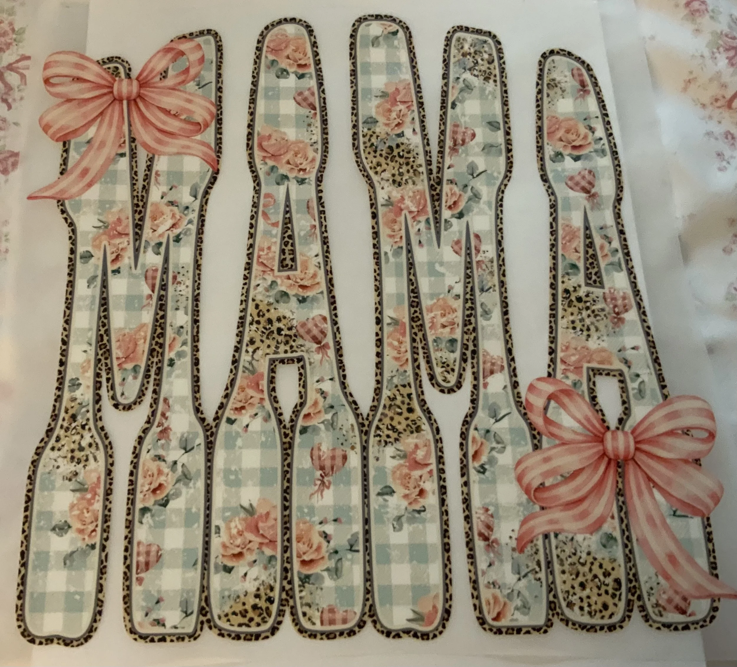Mama Floral shirt transfer