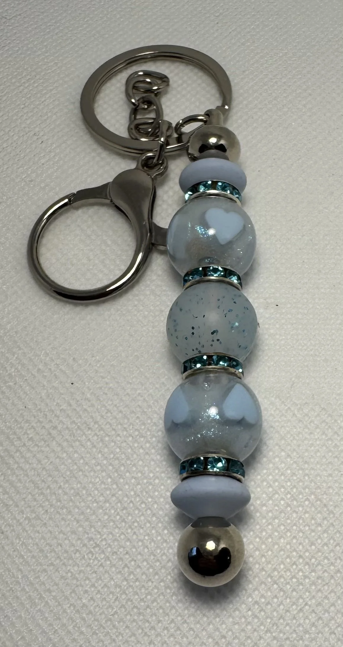 Baby Blue Heart Keychain