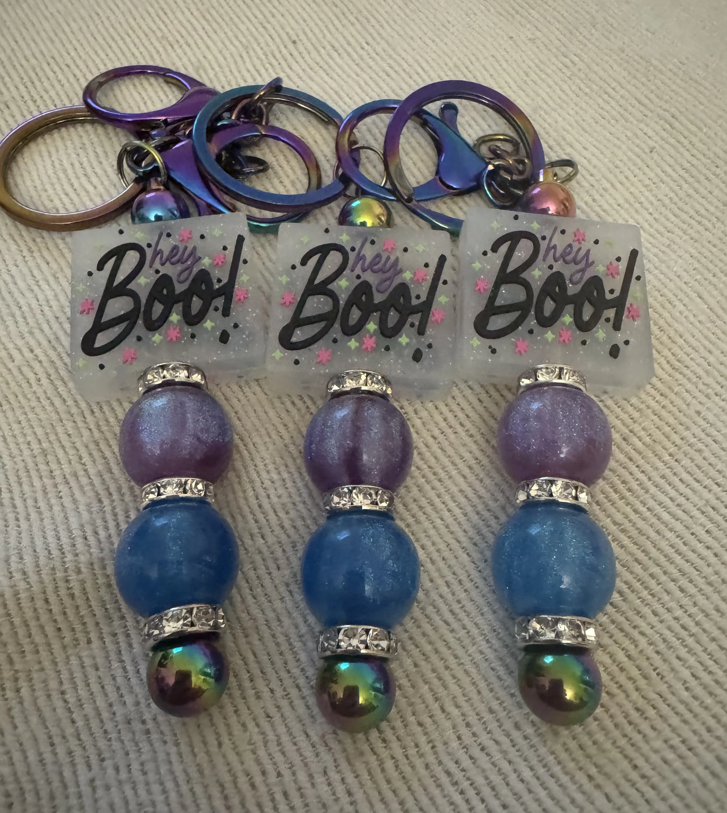 Boo Oil Slick Keychain