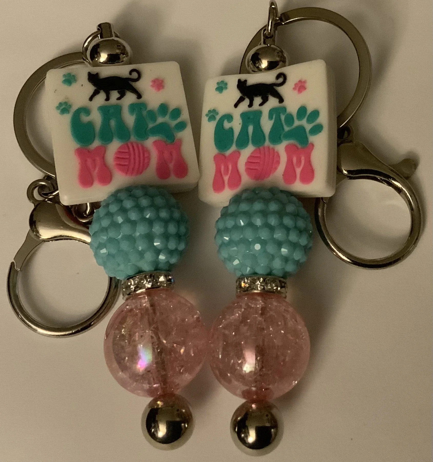 Cat Mom Keychain