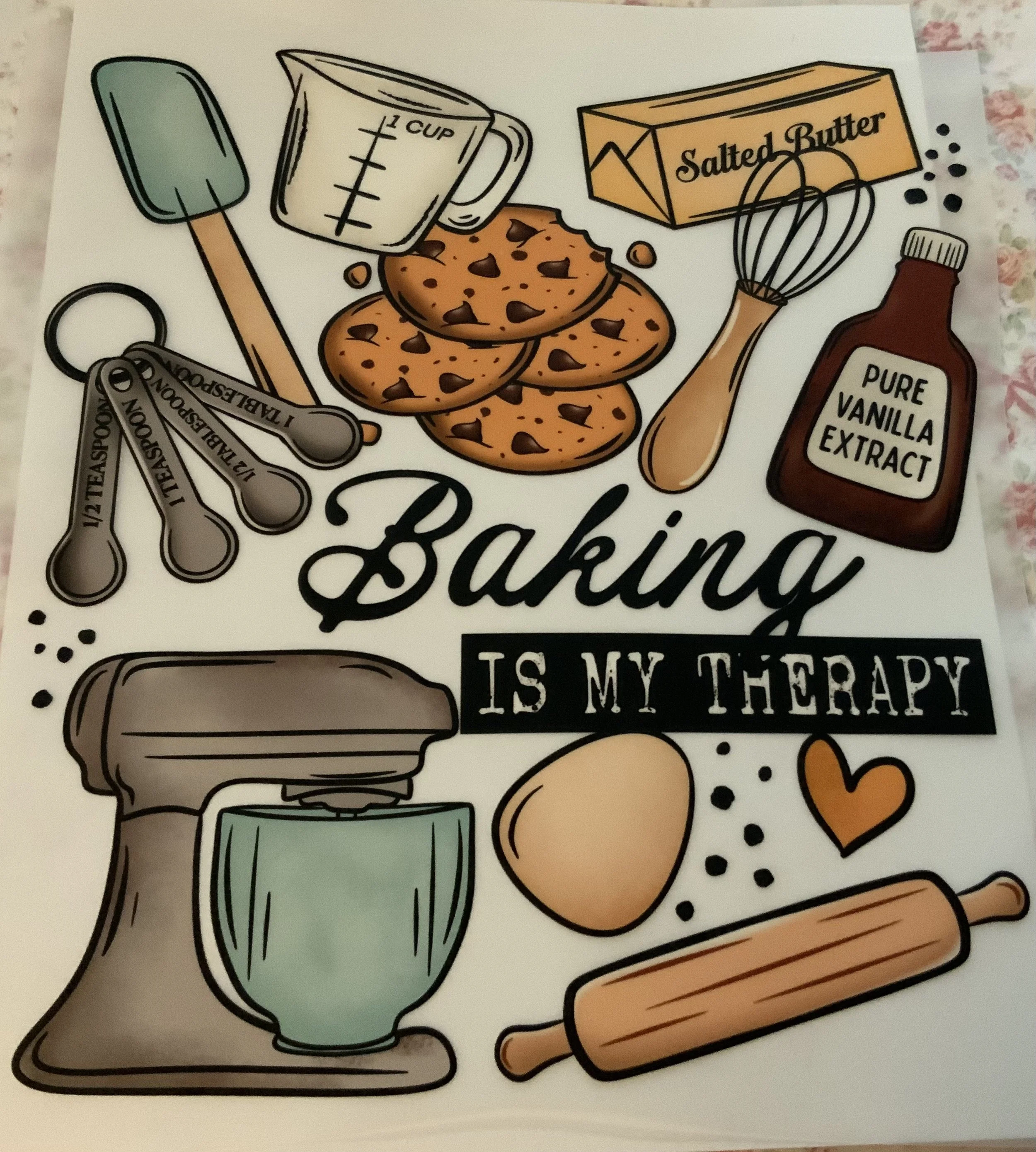 Baking Is My Therapy shirt transfer