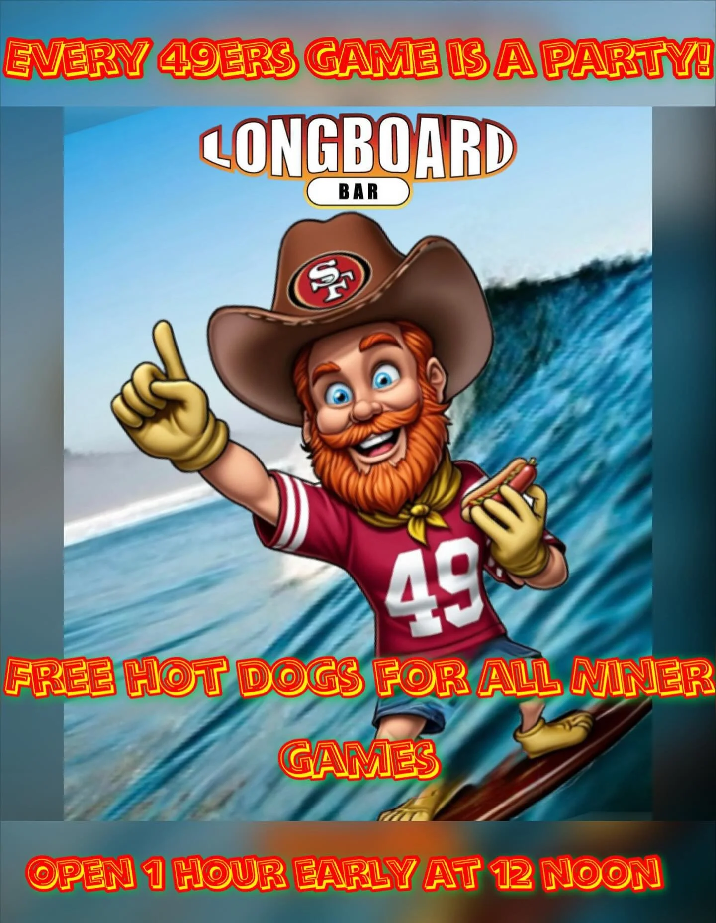 #pacifica #niners #49ers #longboardbarandvenue