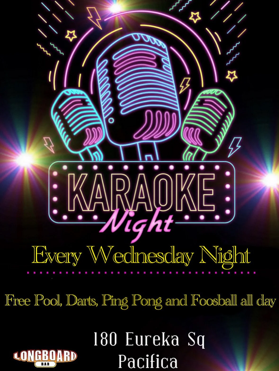 karaoke Night: Free Pool all day 