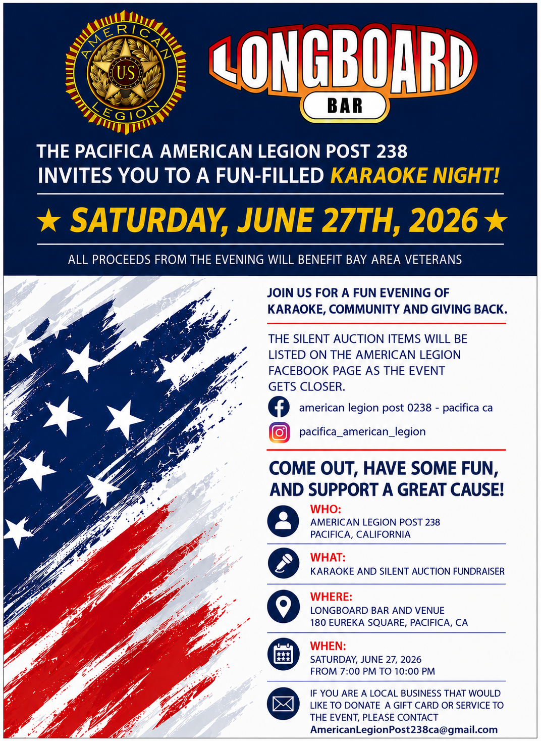 American Legion Karaoke Fundraiser 