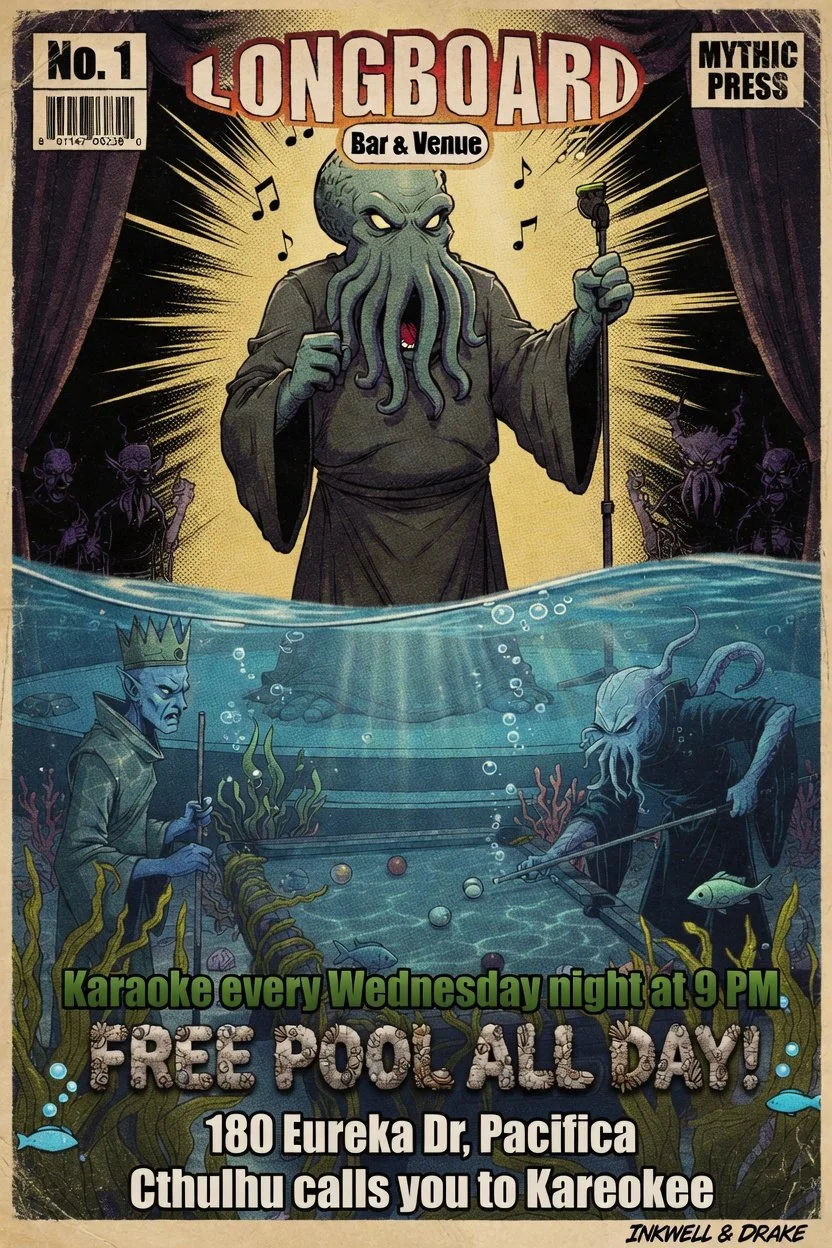 Karaoke at 9pm and free pool all day