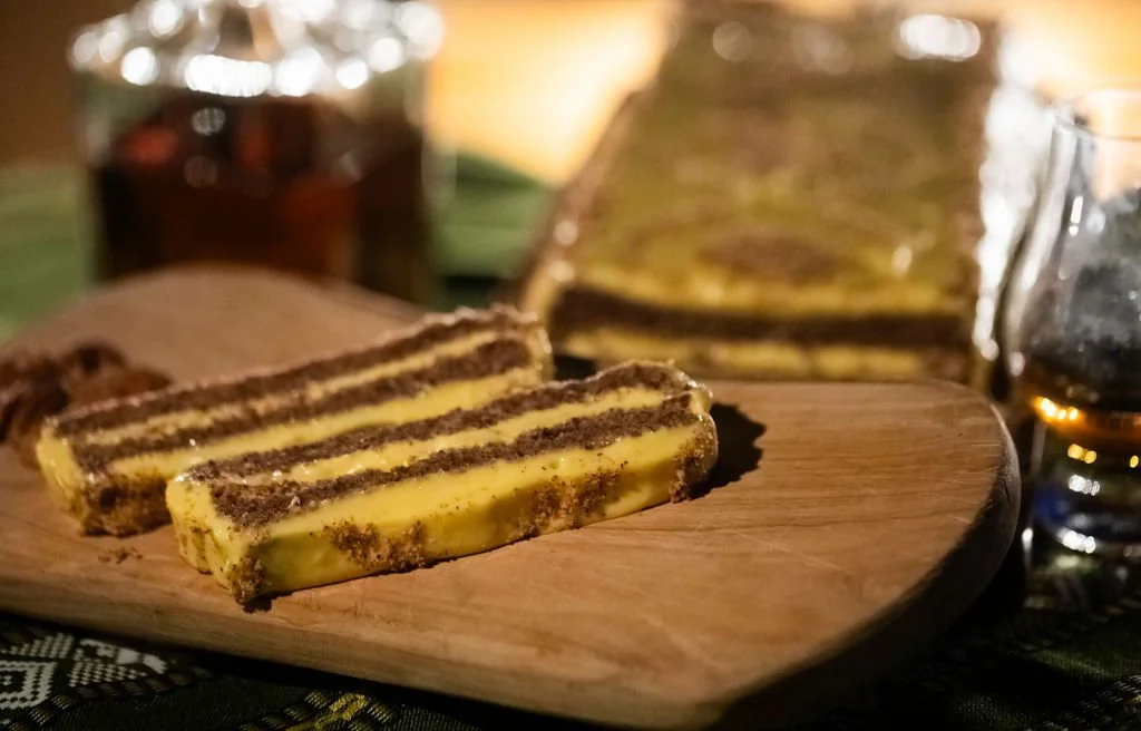 Baba Bourbon Pecan Torta