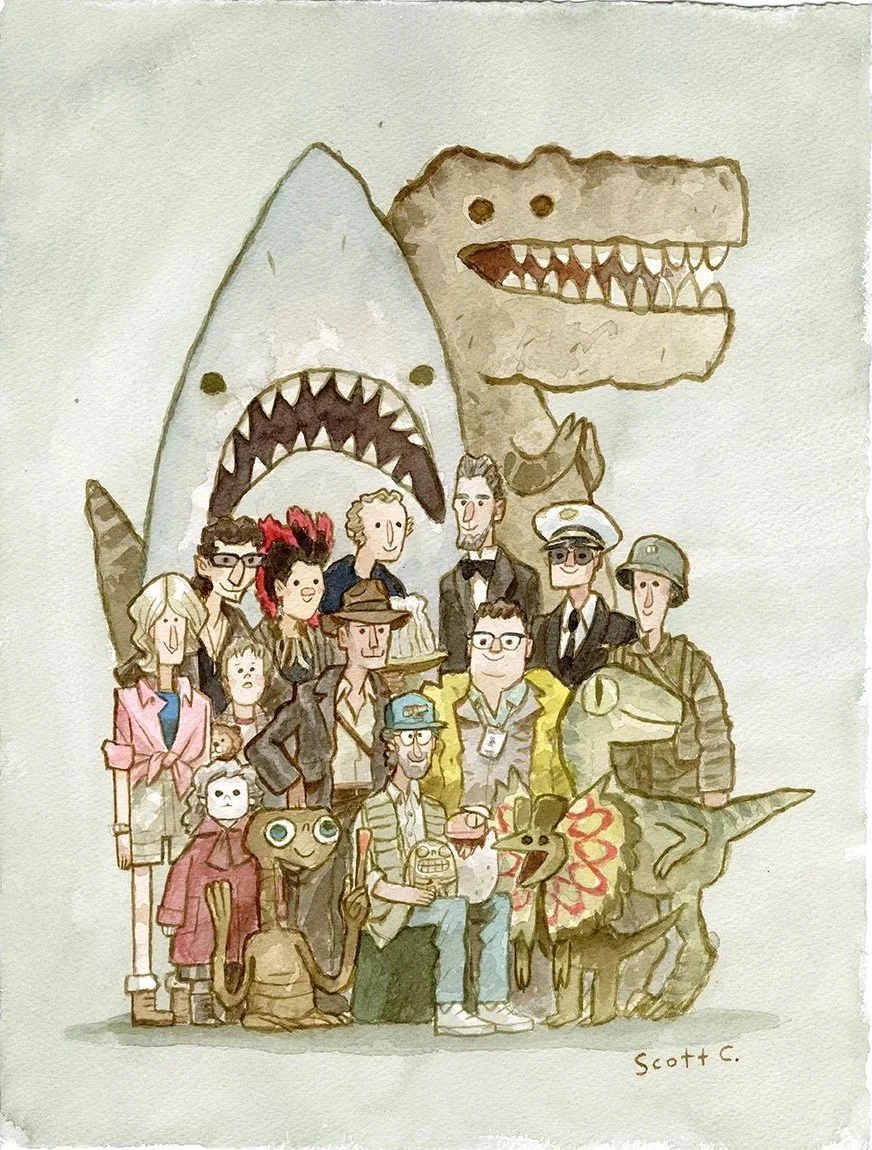 "Gathering Around Steven" / watercolor on paper / 12" x 16" / 2025