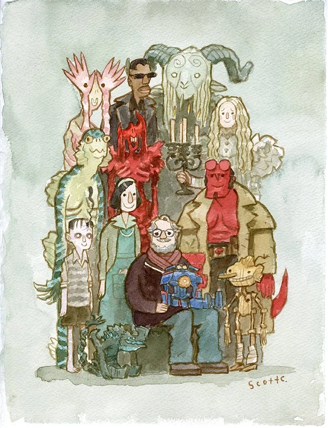 "Gathering Around Guillermo" / watercolor on paper / 9" x 12" / 2025