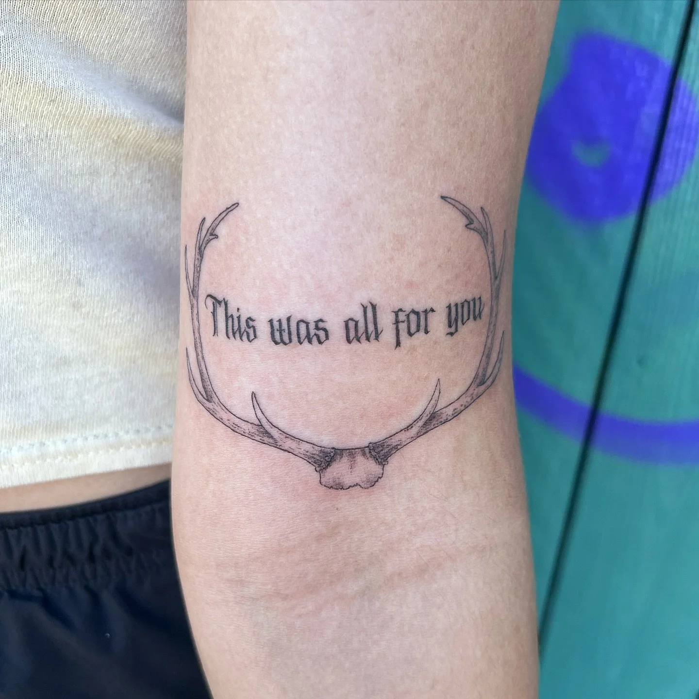 Ethel Cain lyrics and antlers for Raja, plus a healed one from about 7 months back. Thank you again, Raja!
#portlandtattooartist #pdxtattooartist #qttr #healedfinelinetattoo