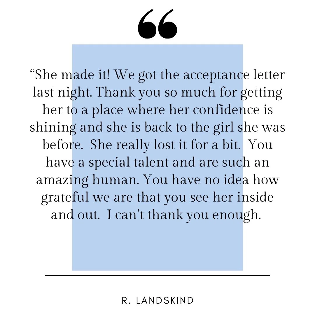 &quot;She made it!&rdquo;
This heartfelt message from a proud parent says it all. This brilliant young girl had all the potential in the world&mdash;she just needed someone to remind her of it. With a little support, her confidence was restored, and 