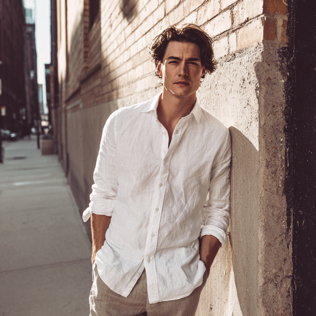 Vega - Men’s Long Sleeve Button-Down Shirt Digital Sewing Pattern