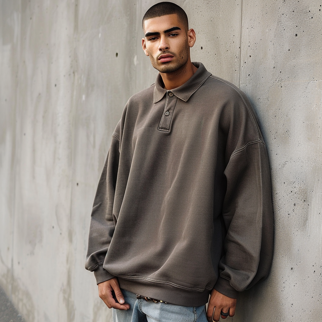 Nova - Oversized Polo Sweatshirt |  Digital Sewing Pattern