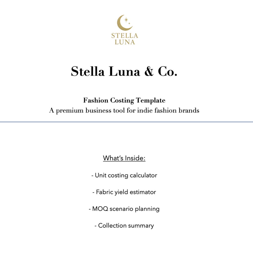 The Ultimate Designer Pro Bundle by Stella Luna & Co. — Fashion Costing Template for indie brands