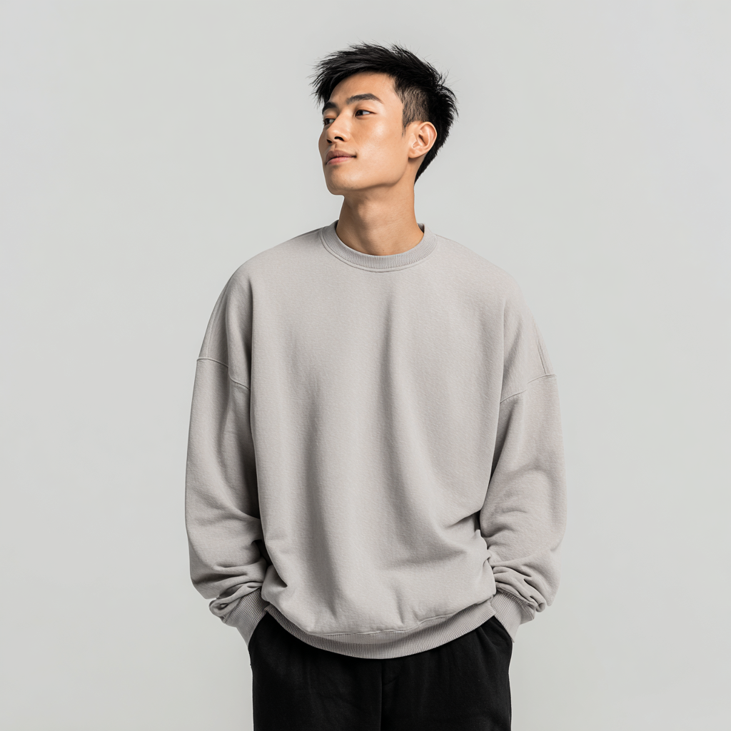 Nova Oversized Drop Shoulder Sweatshirt — minimal fleece pullover with wide neckline, drop shoulders, and relaxed unisex fit | Stella Luna & Co.