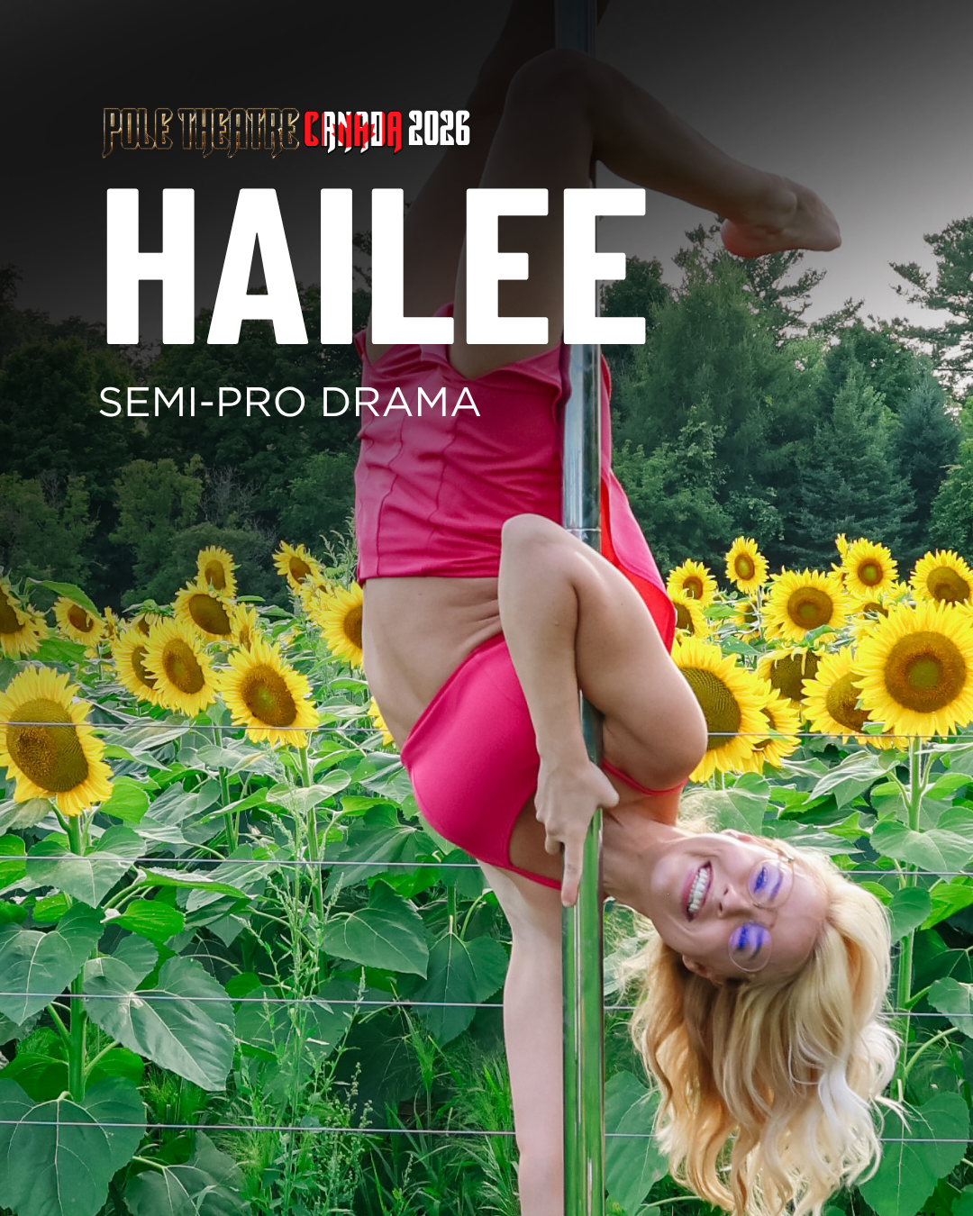 Hailee is from Toronto and began pole dancing in 2023. This piece is more than movement, it’s her story. A chapter of her life shaped by addiction where she lost her way, her hope and herself. Finding her way into an Alcoholics Anonymous meeting led 