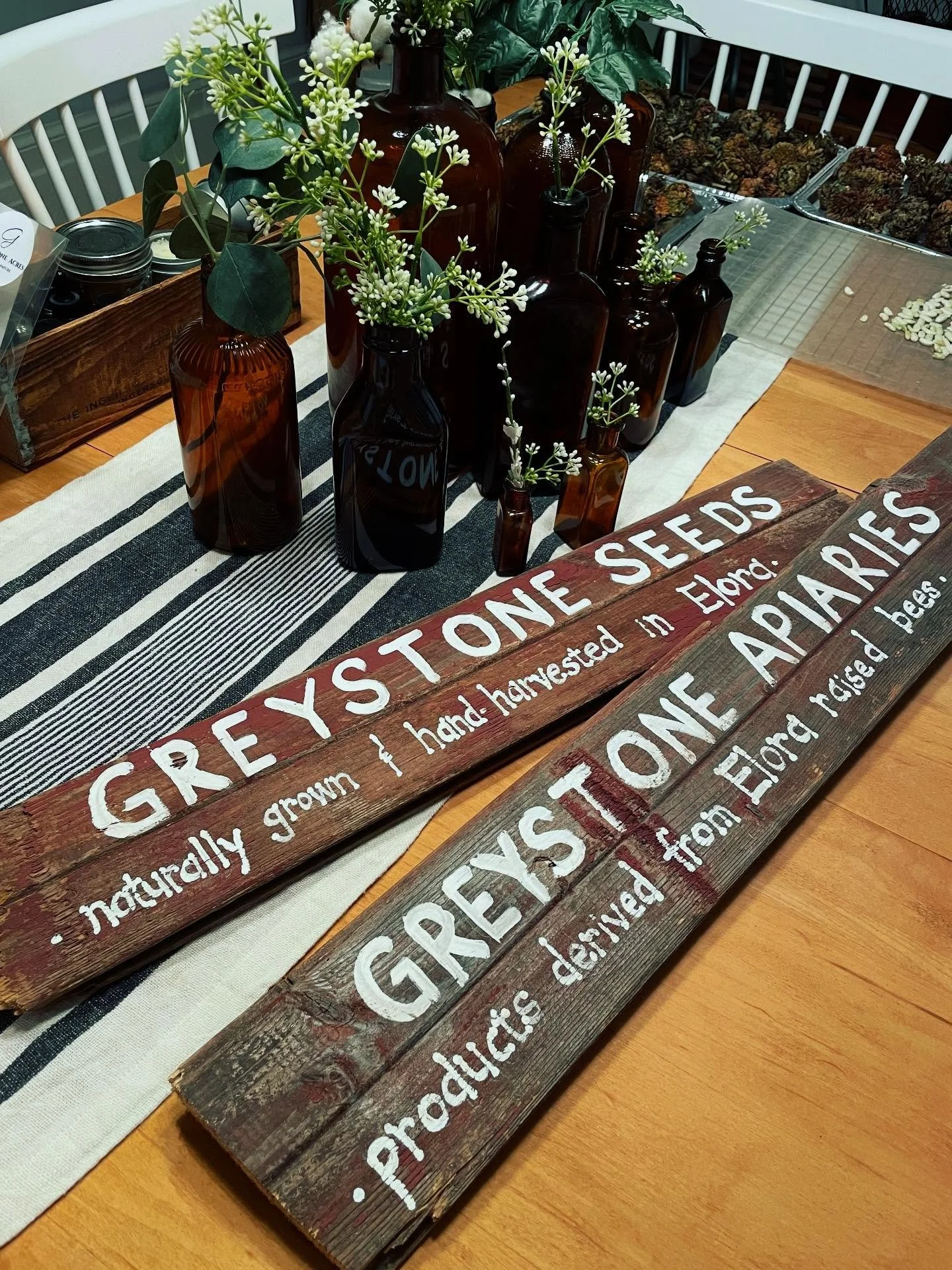 Back at the Elora Farmers' market tomorrow with a new batch of honey lavender fudge, using Greystone honey and lavender. A great assortment of local products for the holidays - give a piece of Elora this Christmas. #elorafarmersmarket #elorachristmas