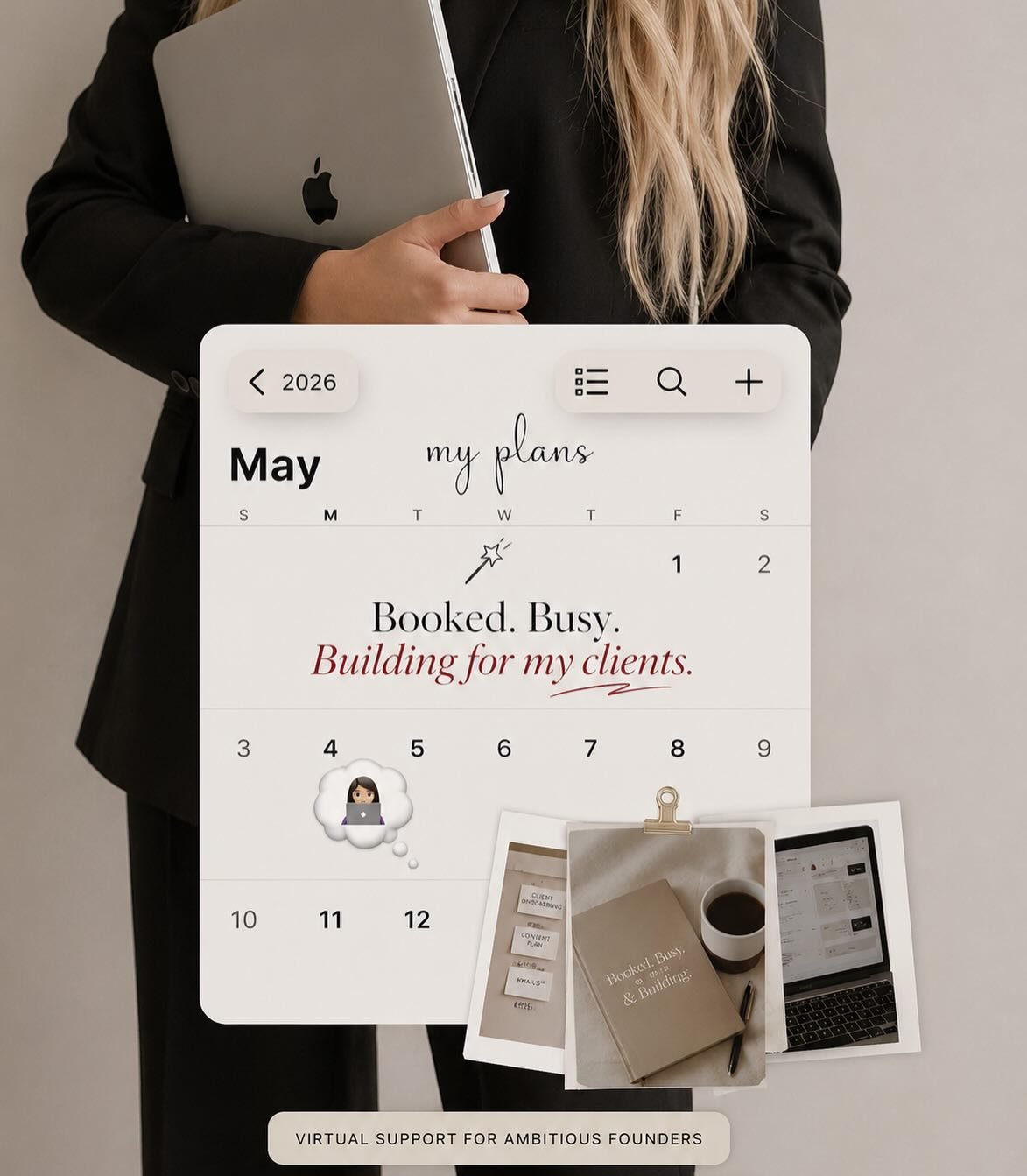 Booked. Busy. Building&mdash;for my clients 🤍

Most business owners don&rsquo;t need more hours&hellip;
they need the right support behind the scenes.

This is what it looks like when your backend is handled, your inbox isn&rsquo;t overflowing, and 