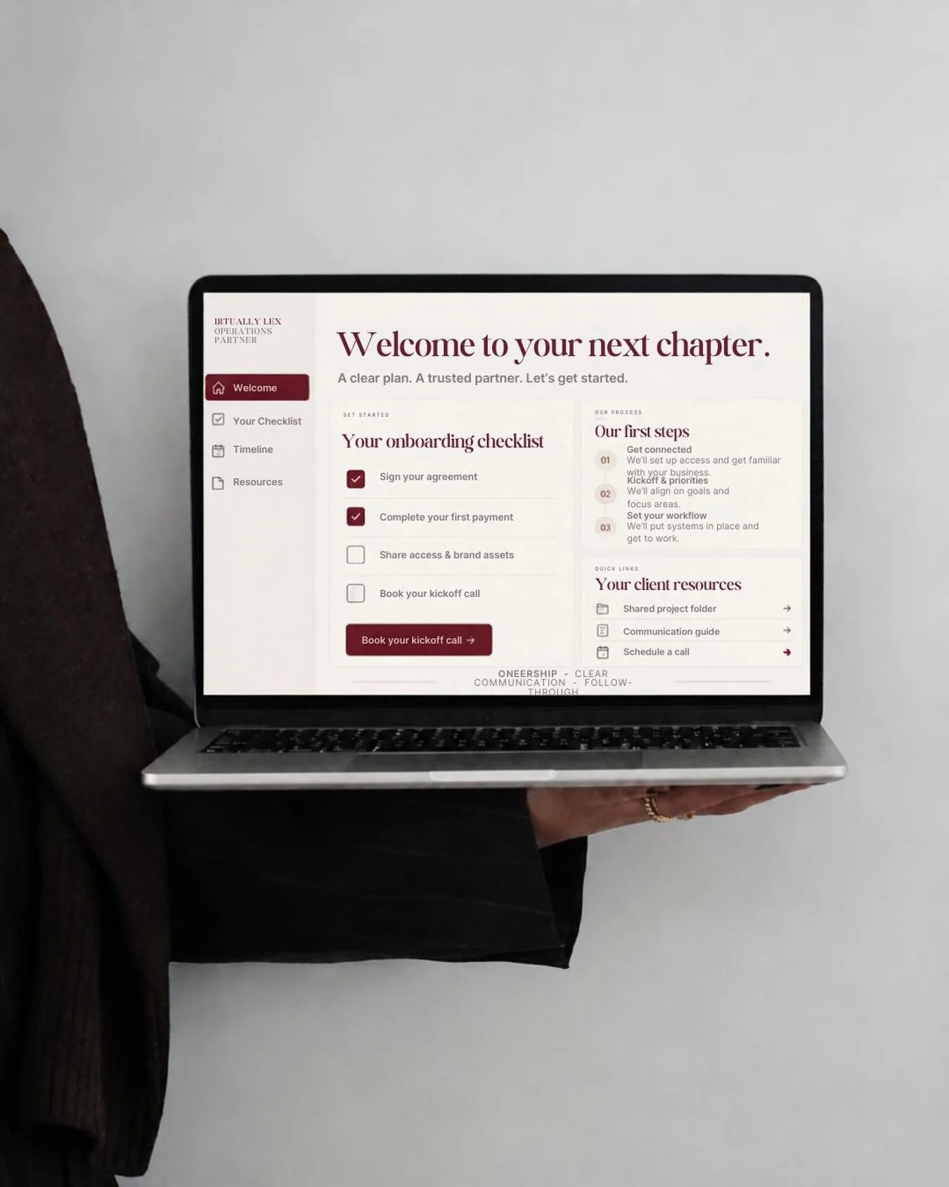 You&rsquo;ve signed on for operations support. Your next task shouldn&rsquo;t be figuring out how to hand everything over.
You don&rsquo;t need to organize your entire backend before I can step in. That&rsquo;s part of what we&rsquo;ll work through t