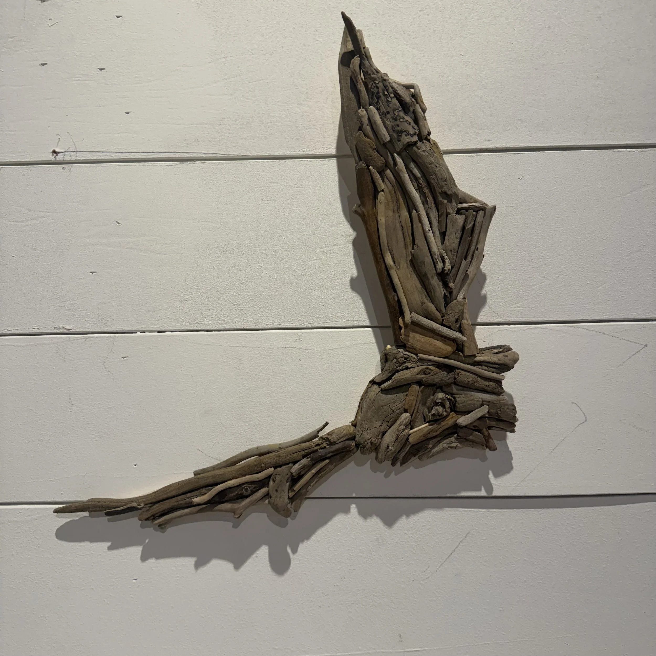 "Little Brown Bat II" | Alaskan Driftwood | 26" x 13" | $150