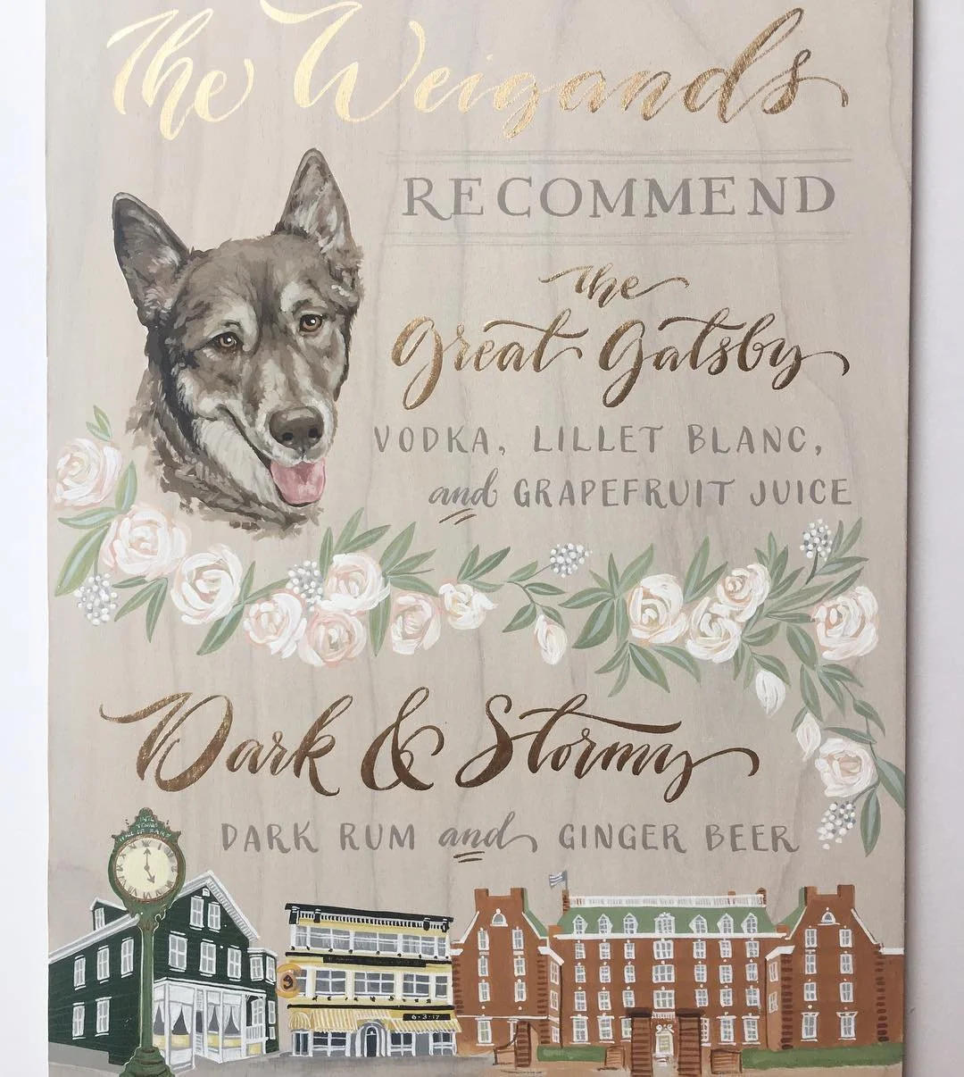 This brown eyed #husky is one sweet hunk. Congrats Jackie &amp; Ryan on your #newport #wedding ! Totally fun featuring Gatsby along with a fun cityscape compilation of @tennishallofame clock, @hotelviking @brickalleypub @mamma-Luisa-Italian-restauran