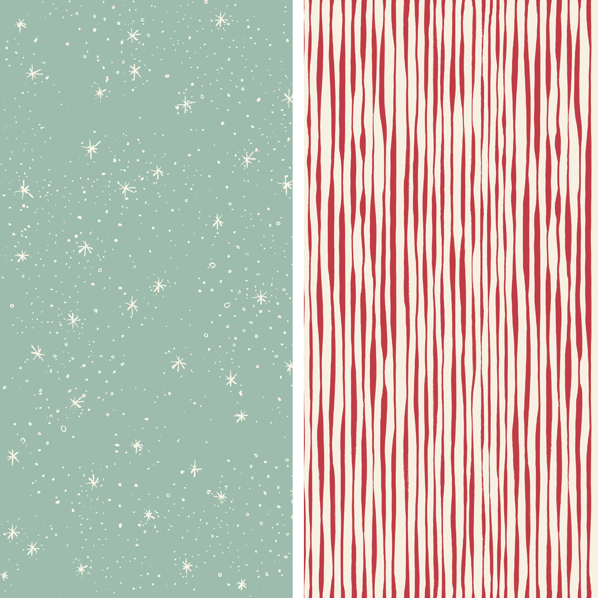 Snow Sugar Stars |  Candy Stripe