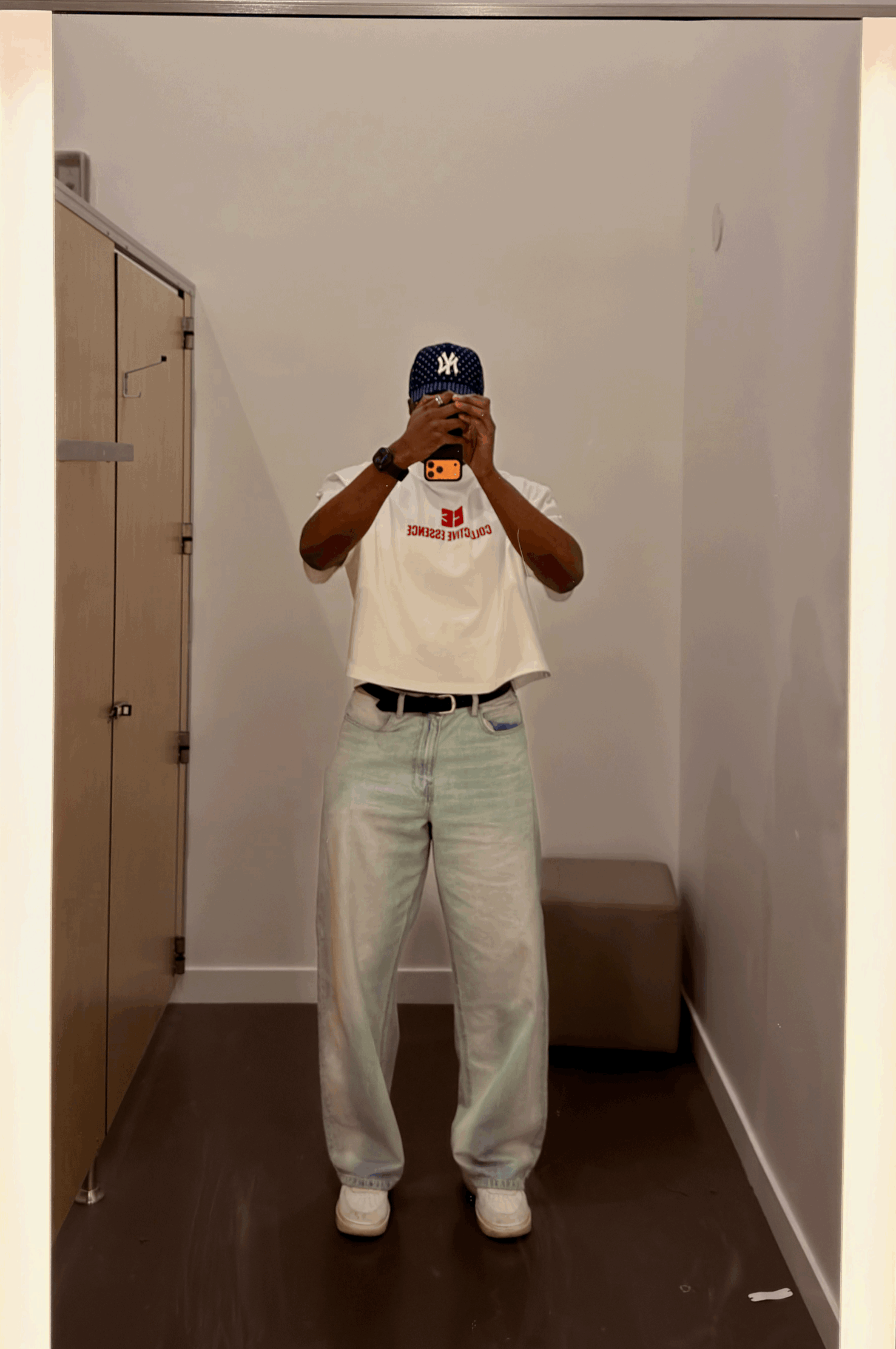 Men cropped oversized tee