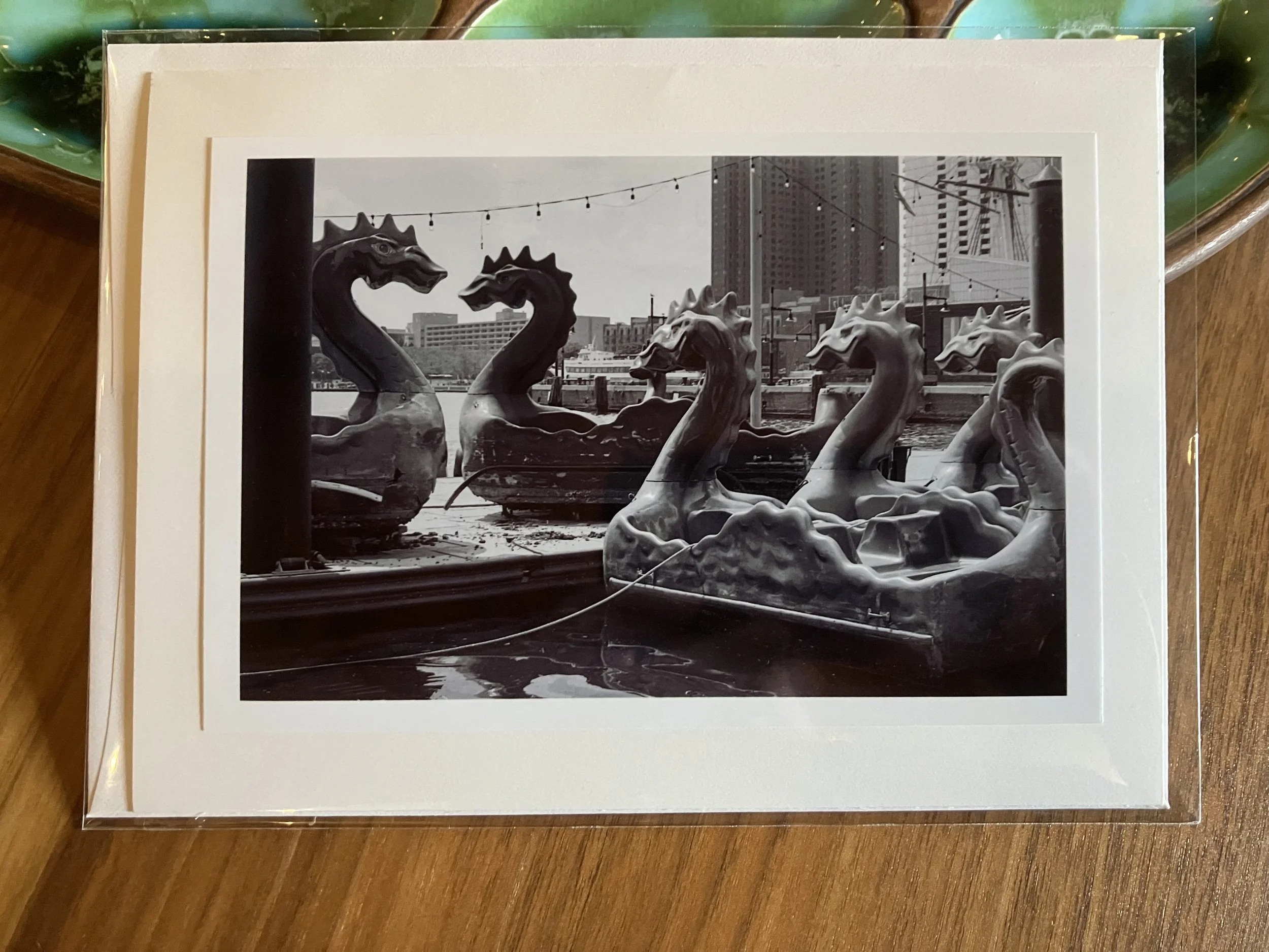 "Thar Be Dragons" Blank Greeting Card