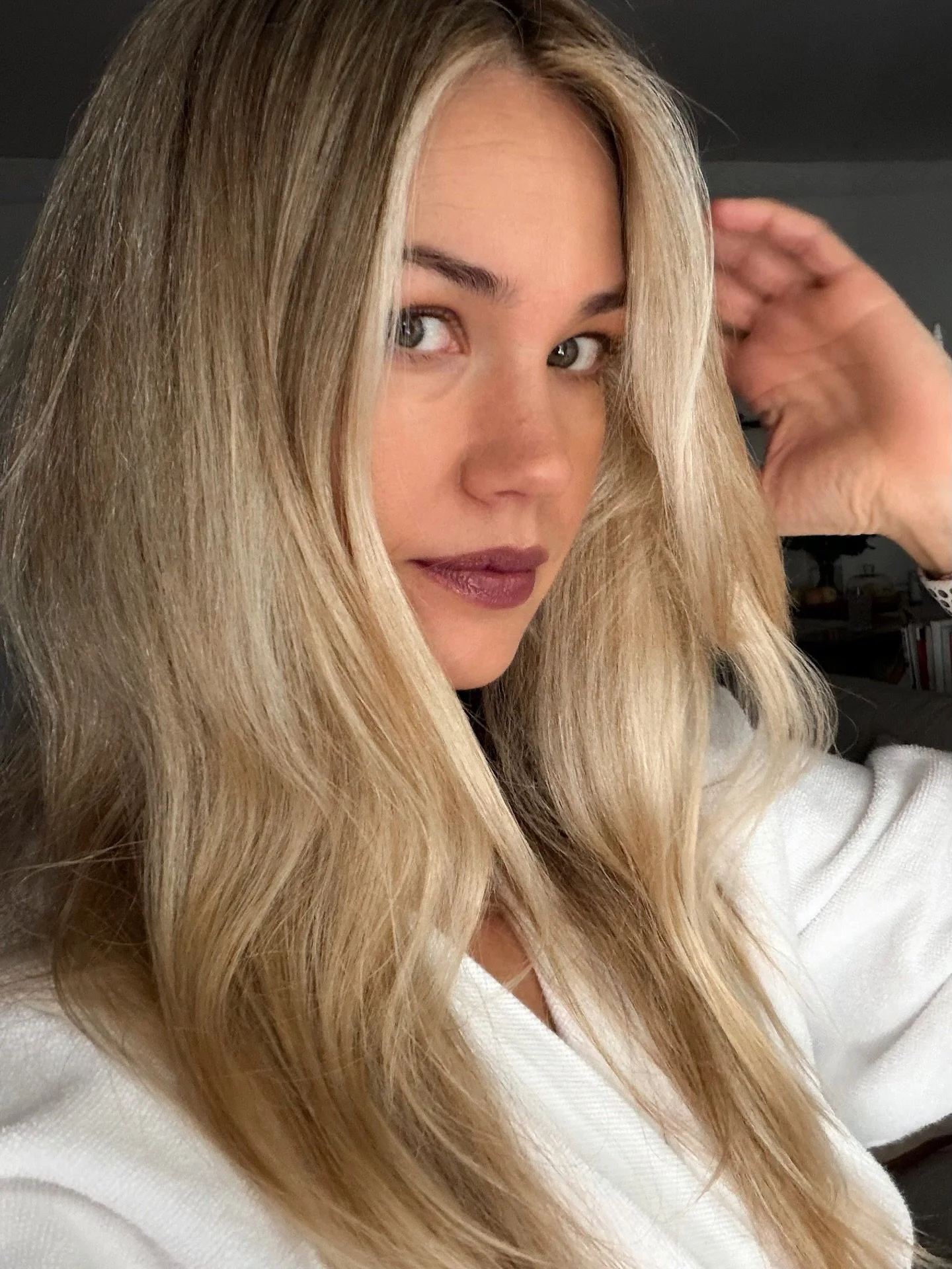 Clear air in LA after the storm, view from @dantebeverlyhills 
My hair magician @ameliatufano_