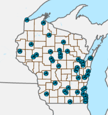 WisDOT MC training locations