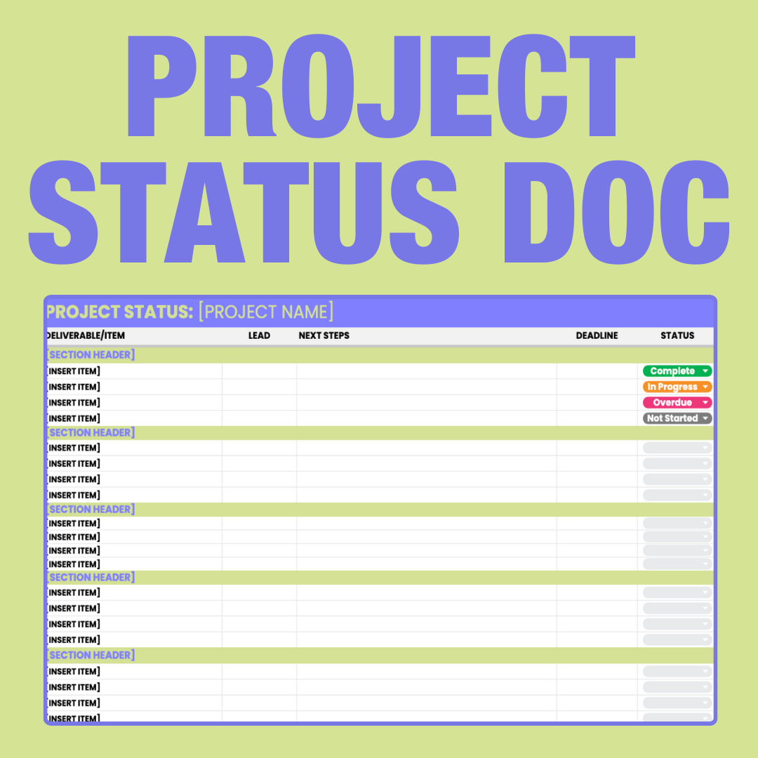 PROJECT STATUS DOC