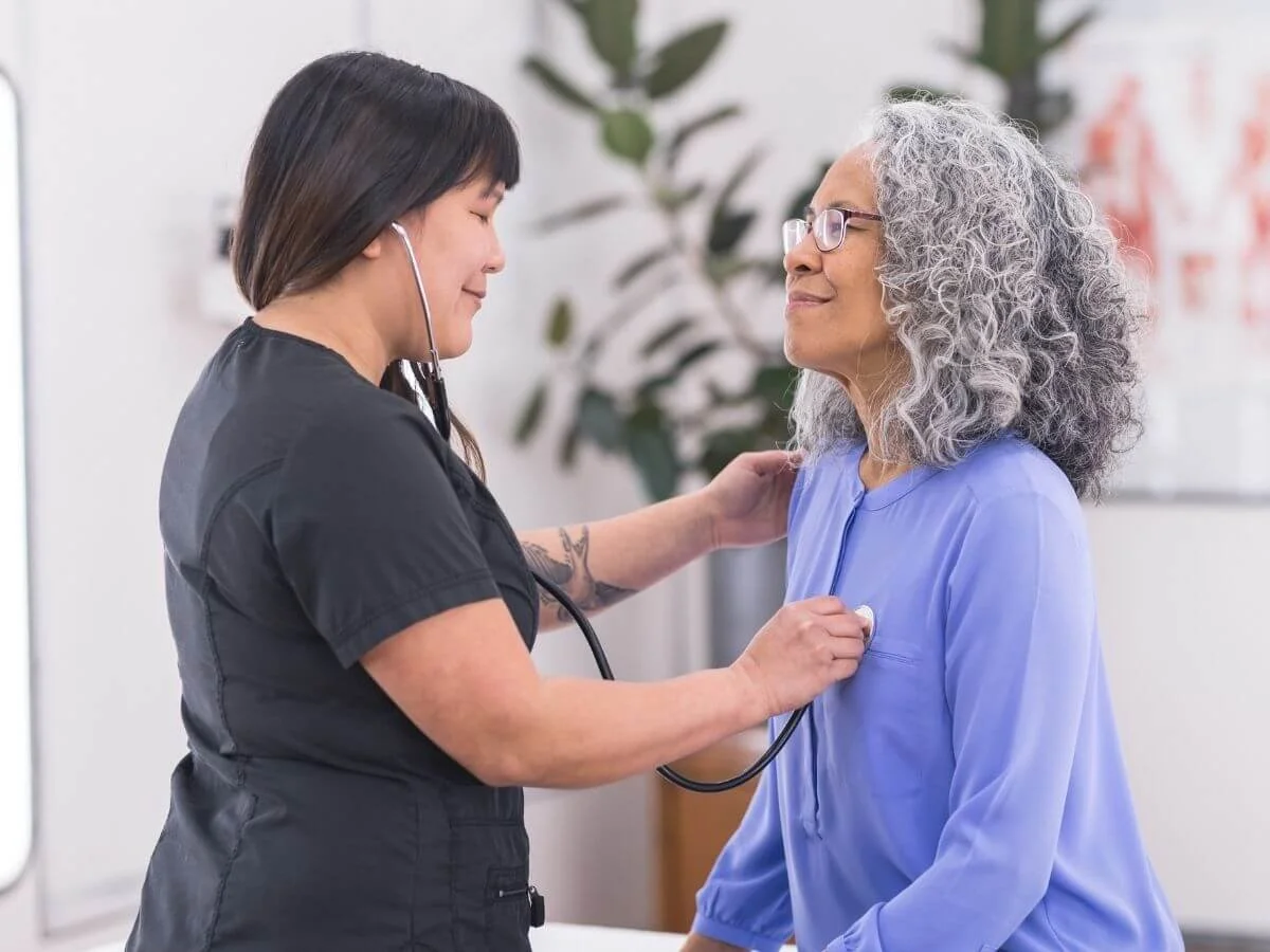 Senior Getting Medical Exam