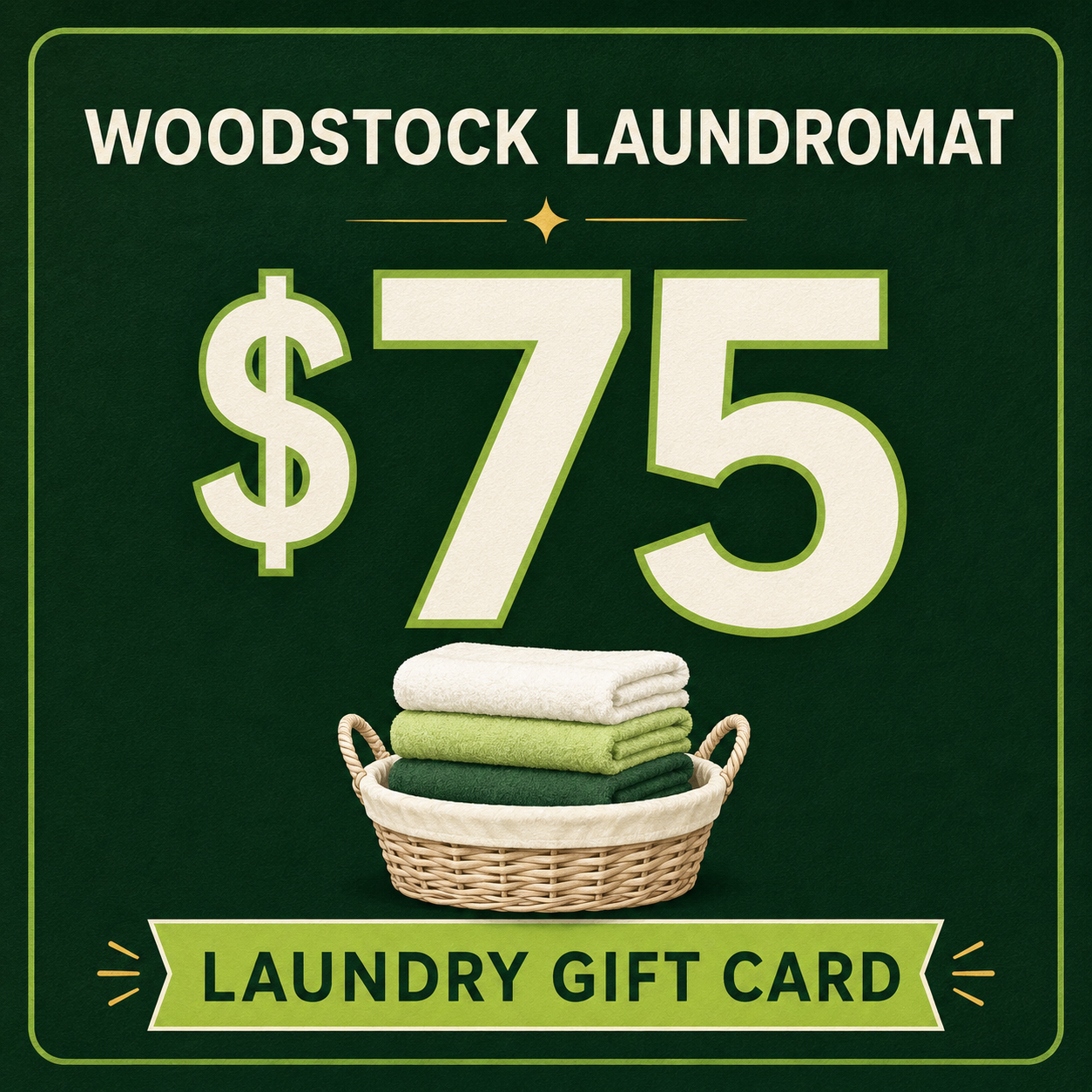 $75 — Fresh Laundry for the Family