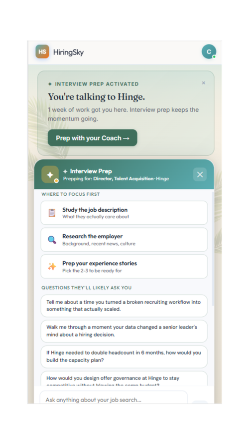 HiringSky AI interview coach